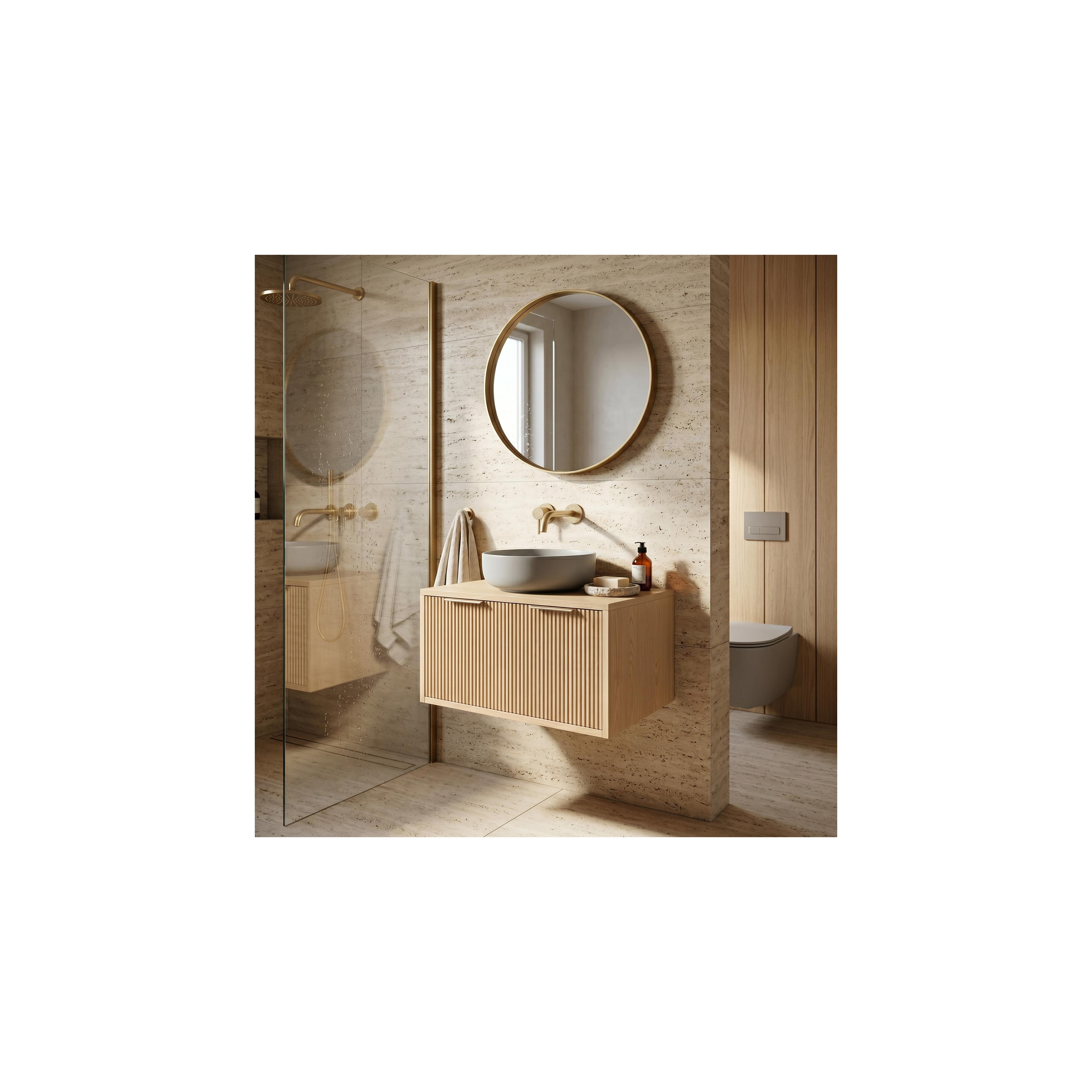 Waschtischunterschrank Rea Core 80cm Beige