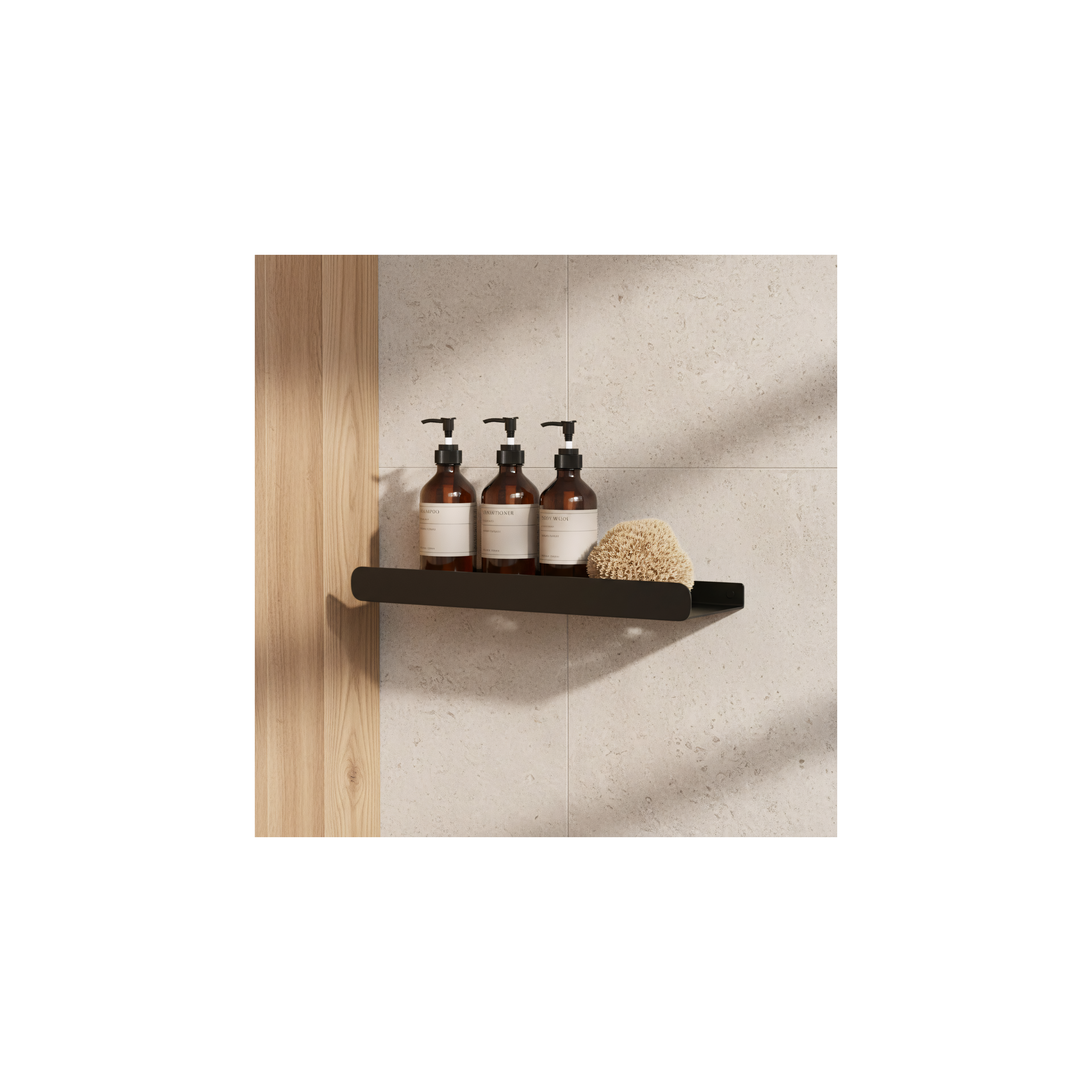 Bathroom shelf SF03 60cm black matt