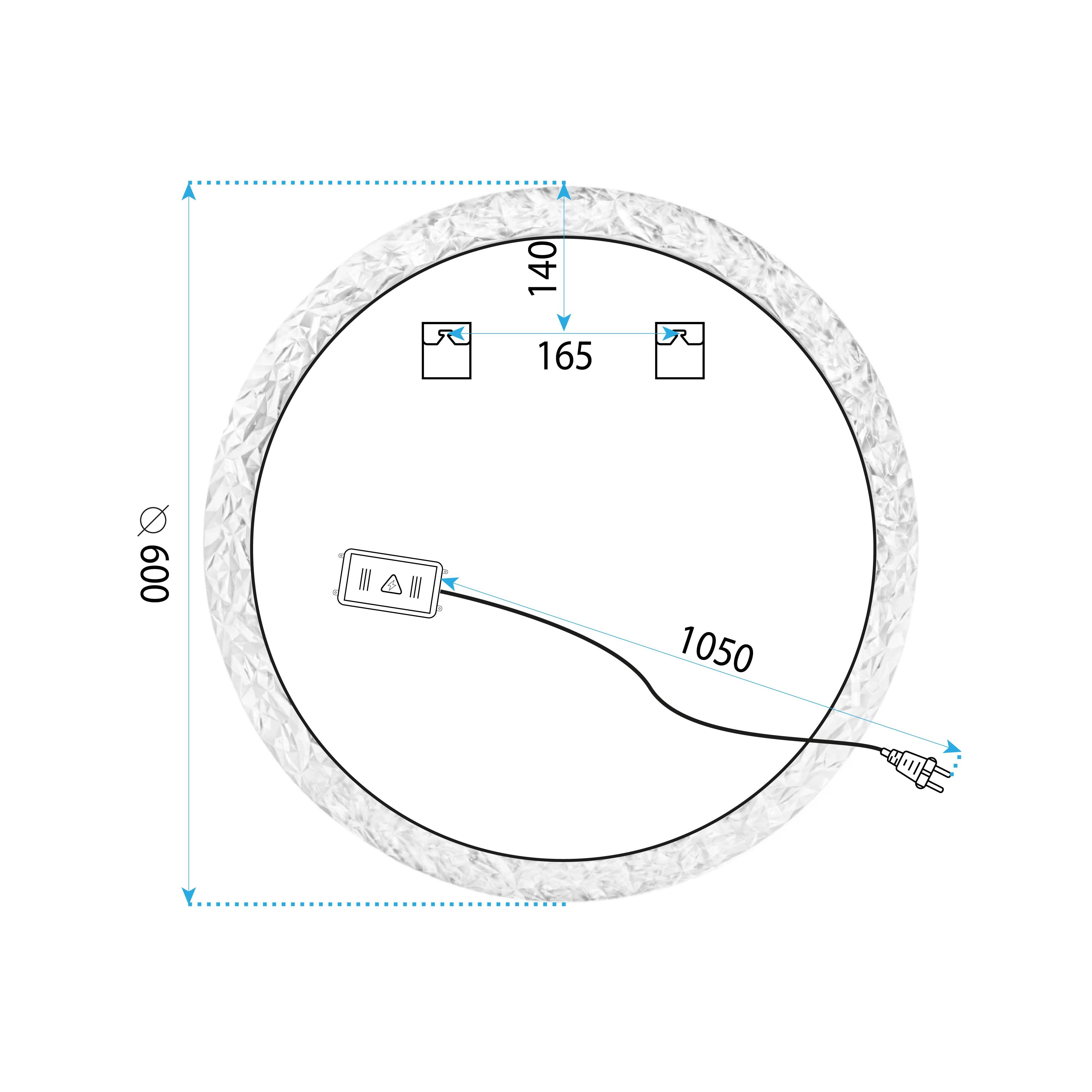 Spiegel LED 60cm YH-3562