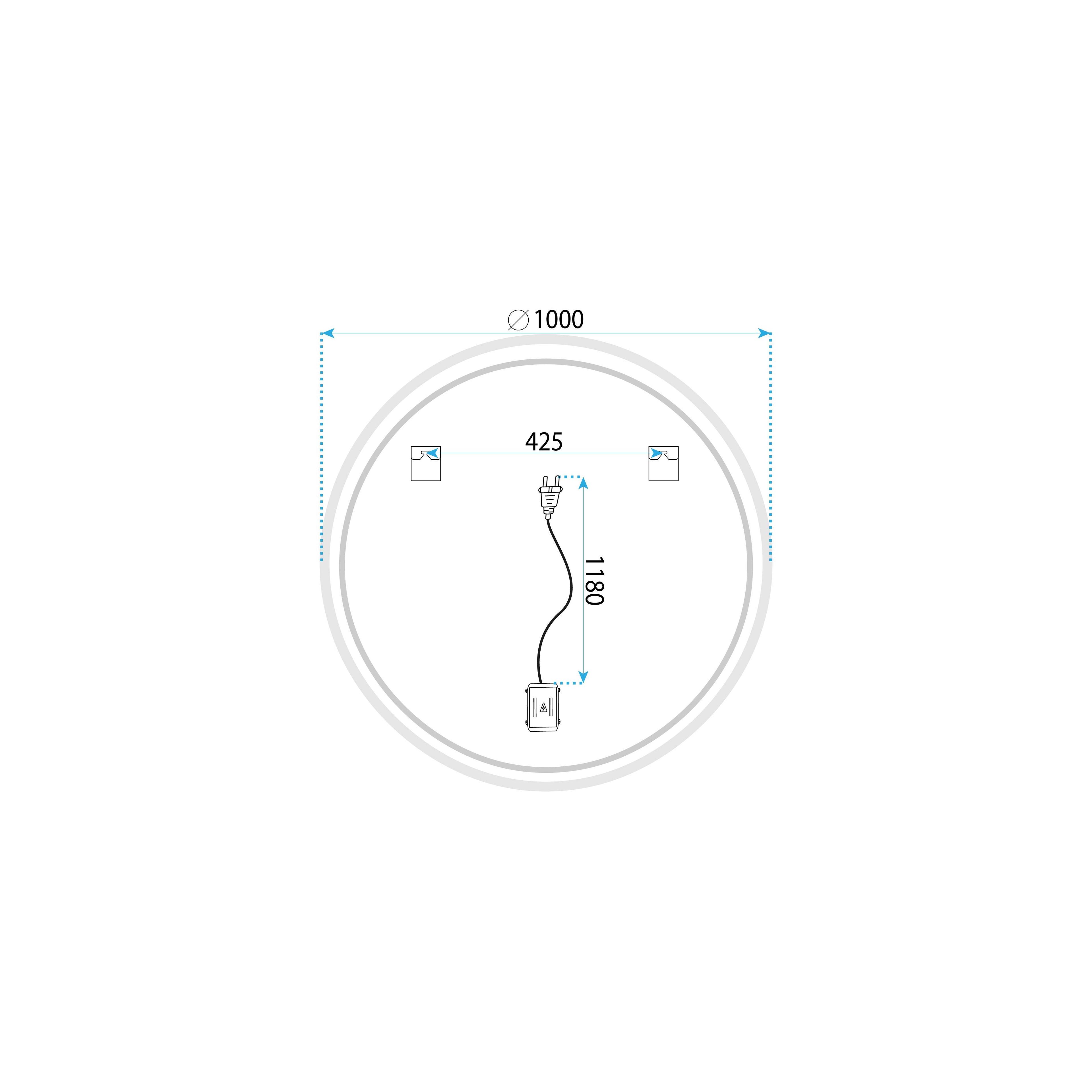 Spiegel LED 100cm HZJ100