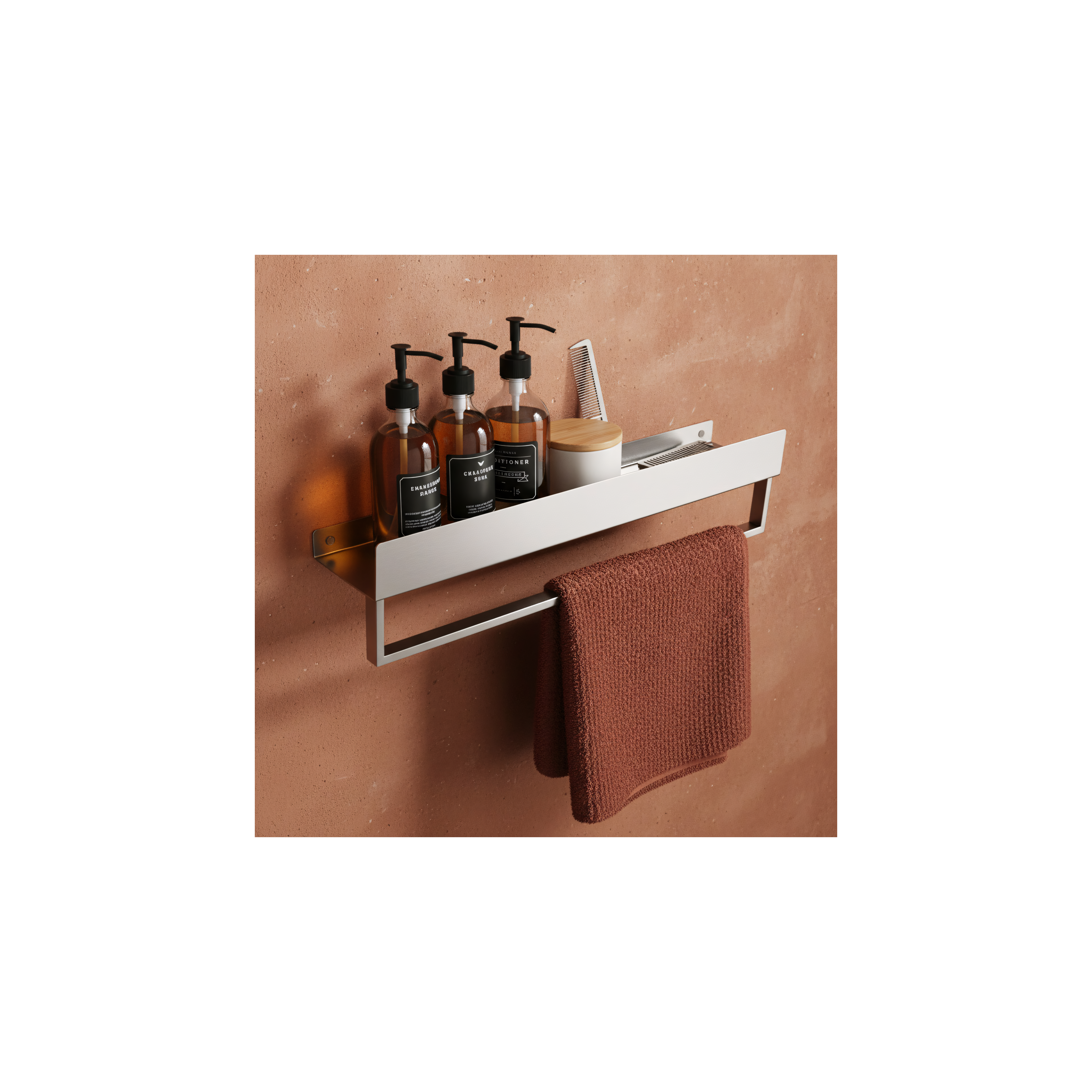 Estante de baño SF01 45cm steel brush