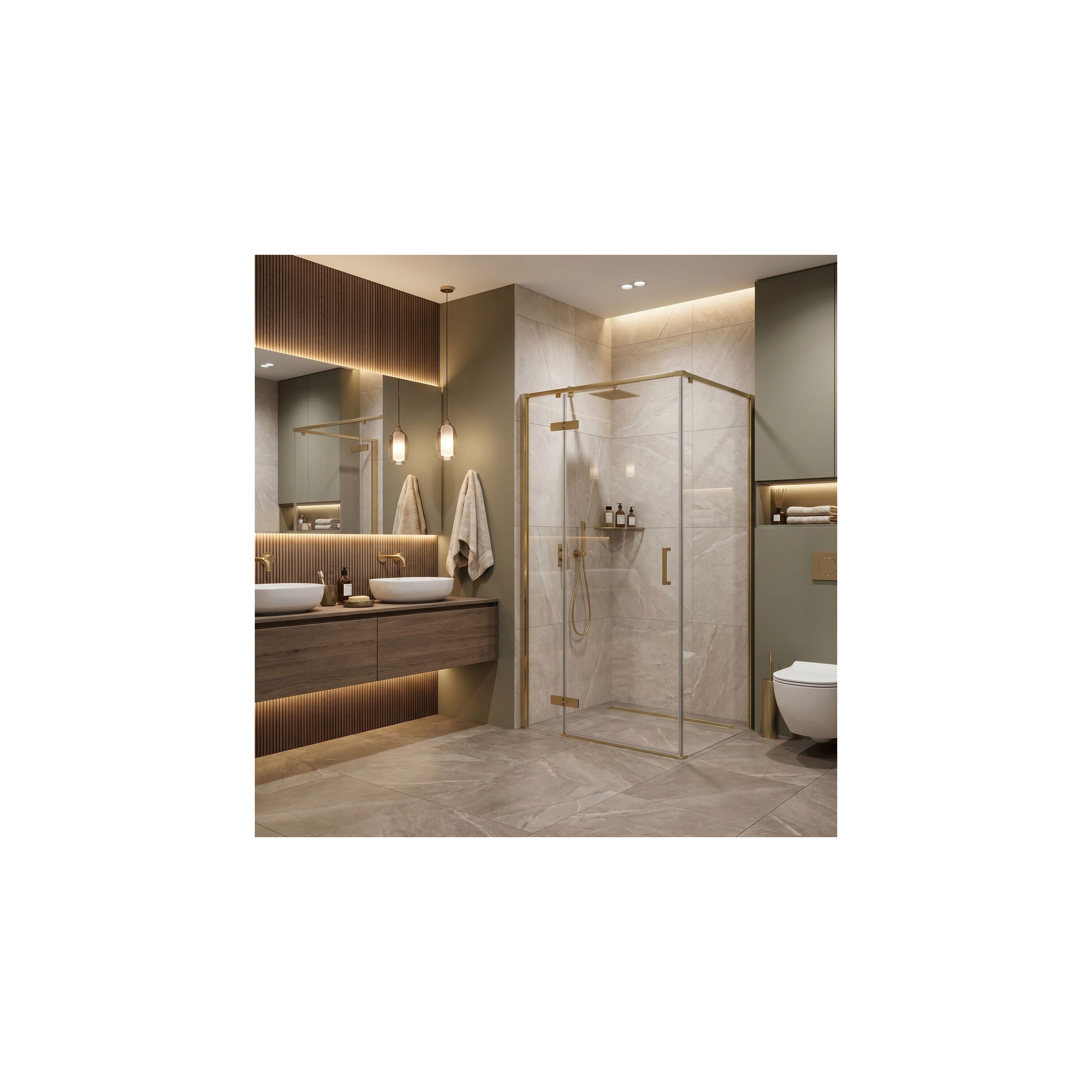 Duschkabine Rea Bruno 120x90 Brush Gold