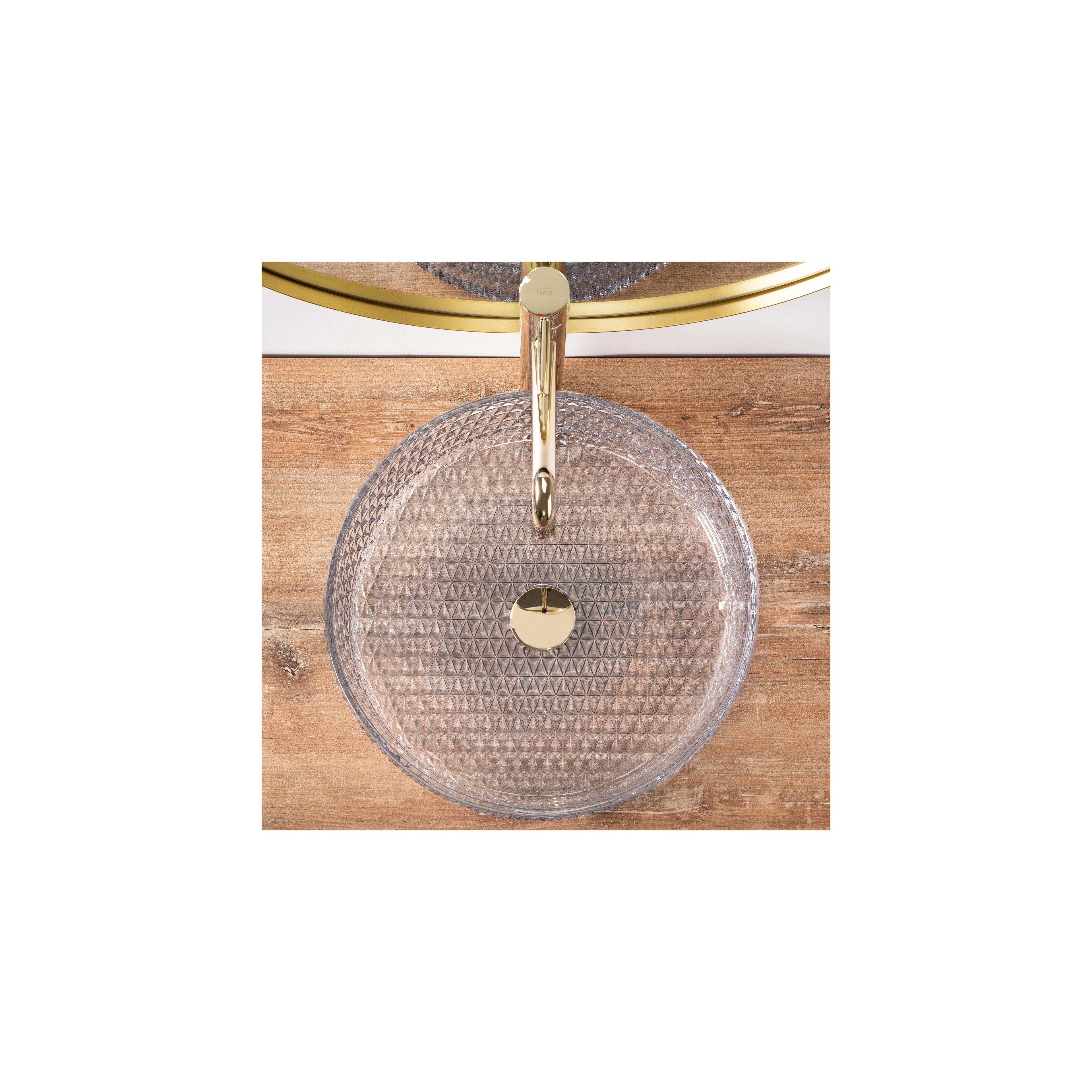 Aufsatzwaschbecken Rea Cristal Transparent 39