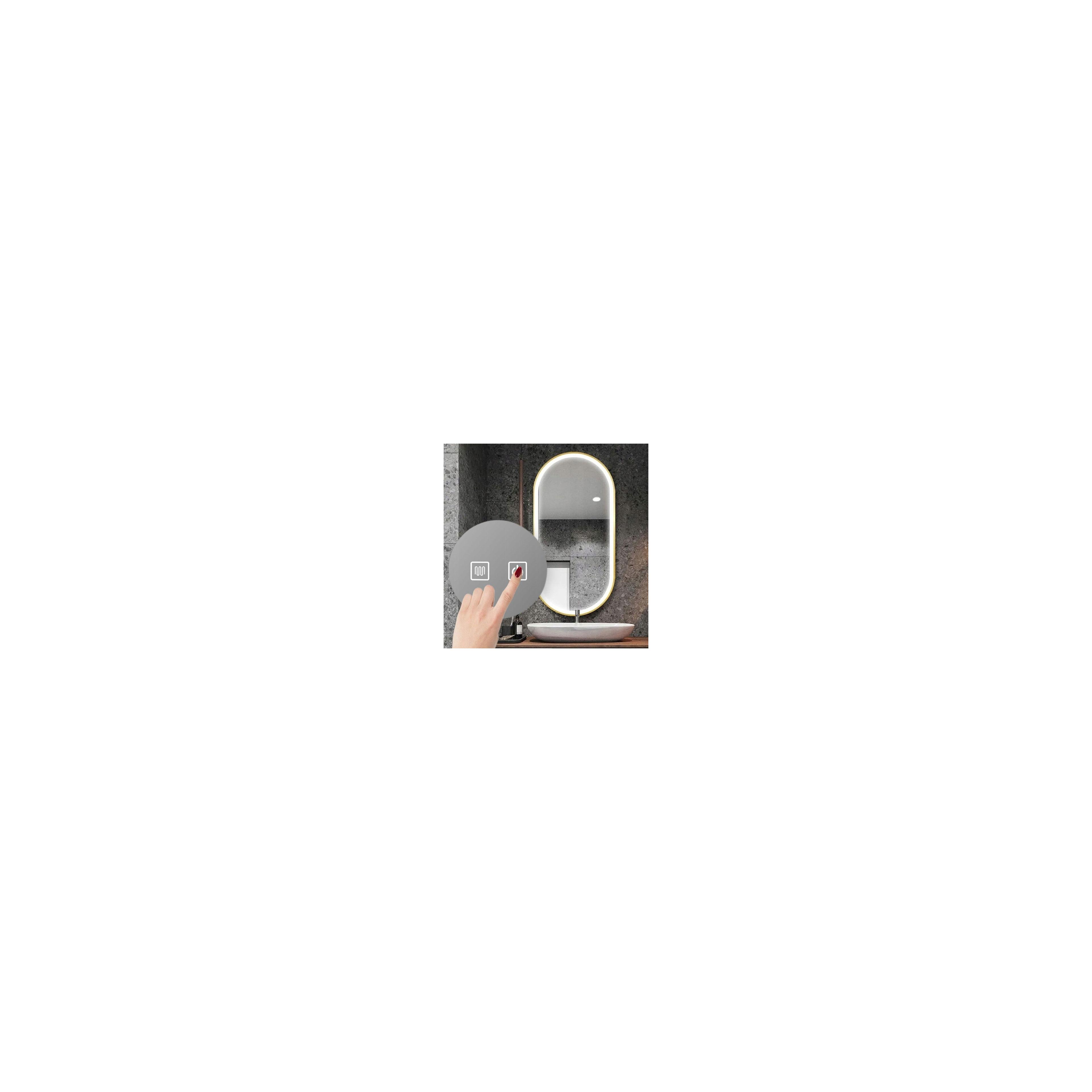Spiegel LED OVL 50x100cm Gold