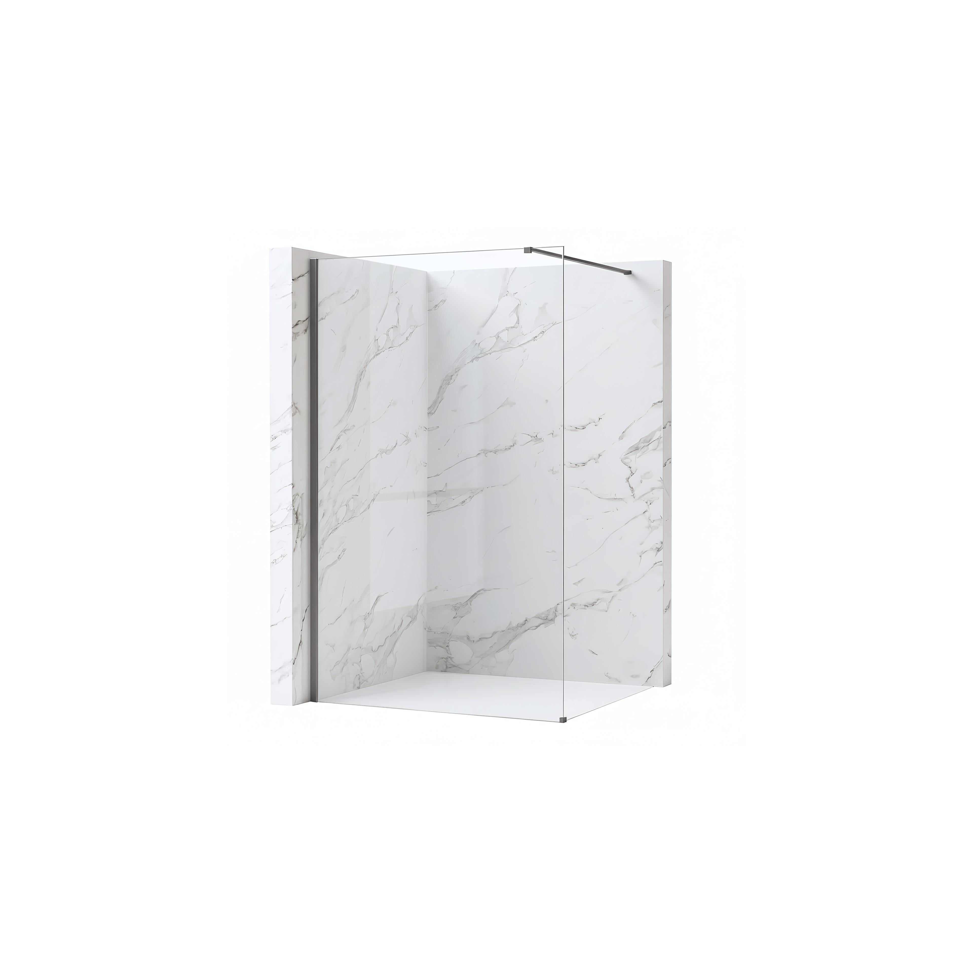 Duschwand Rea Flexi Transparent / Titan 70