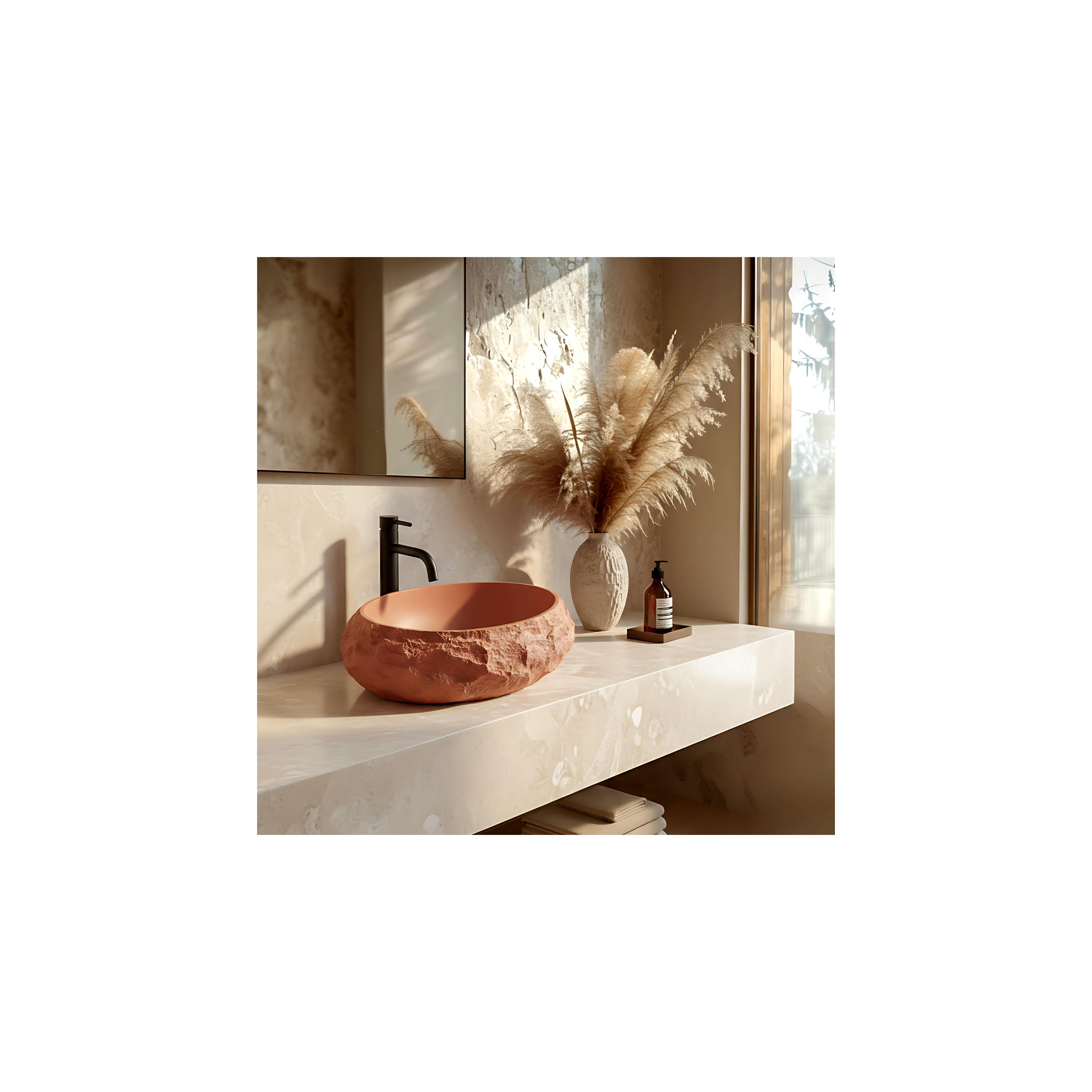 Aufsatzwaschbecken Rea Mika Terracotta