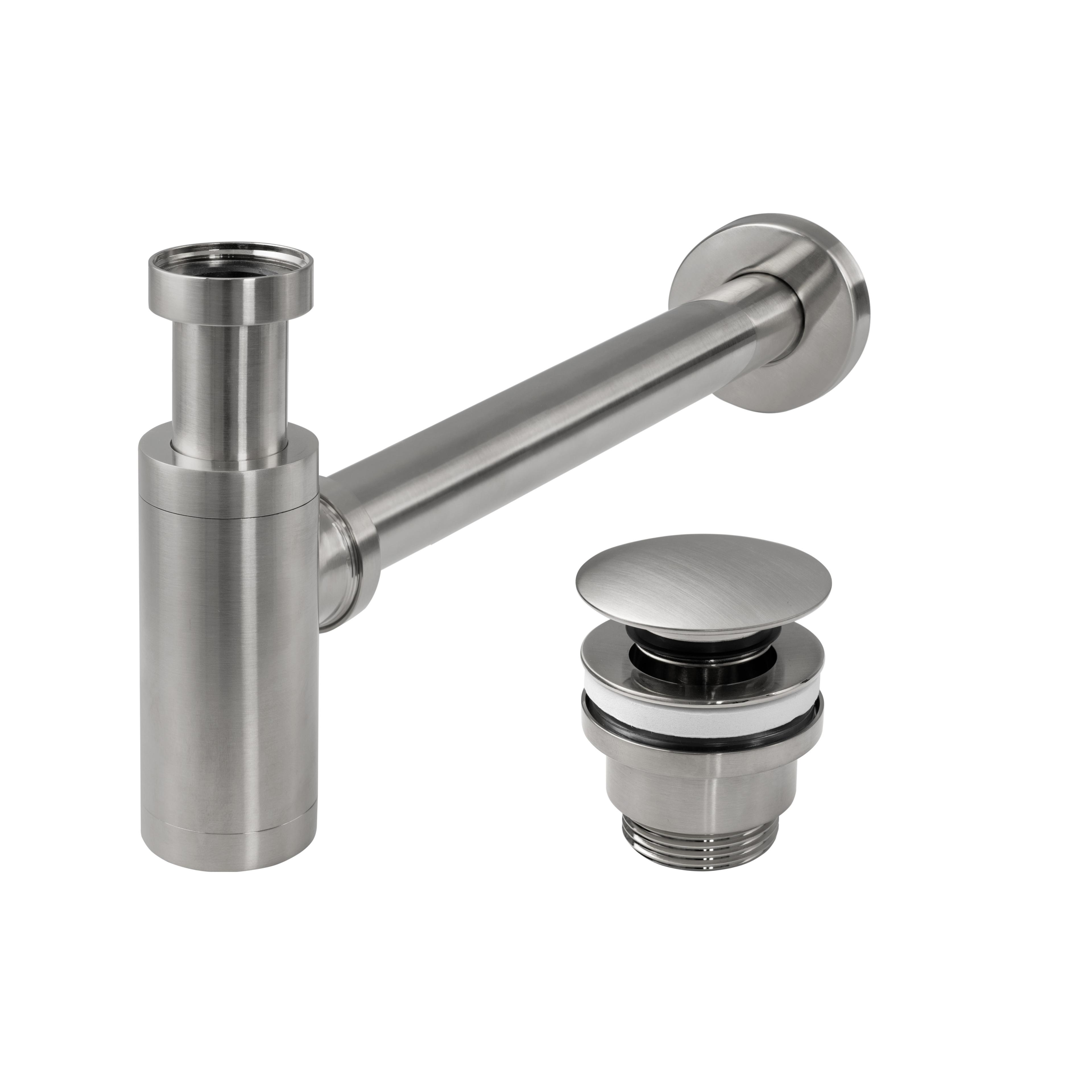 Siphon Klik-Klak Universal REA BRUSH NICKLE INOX