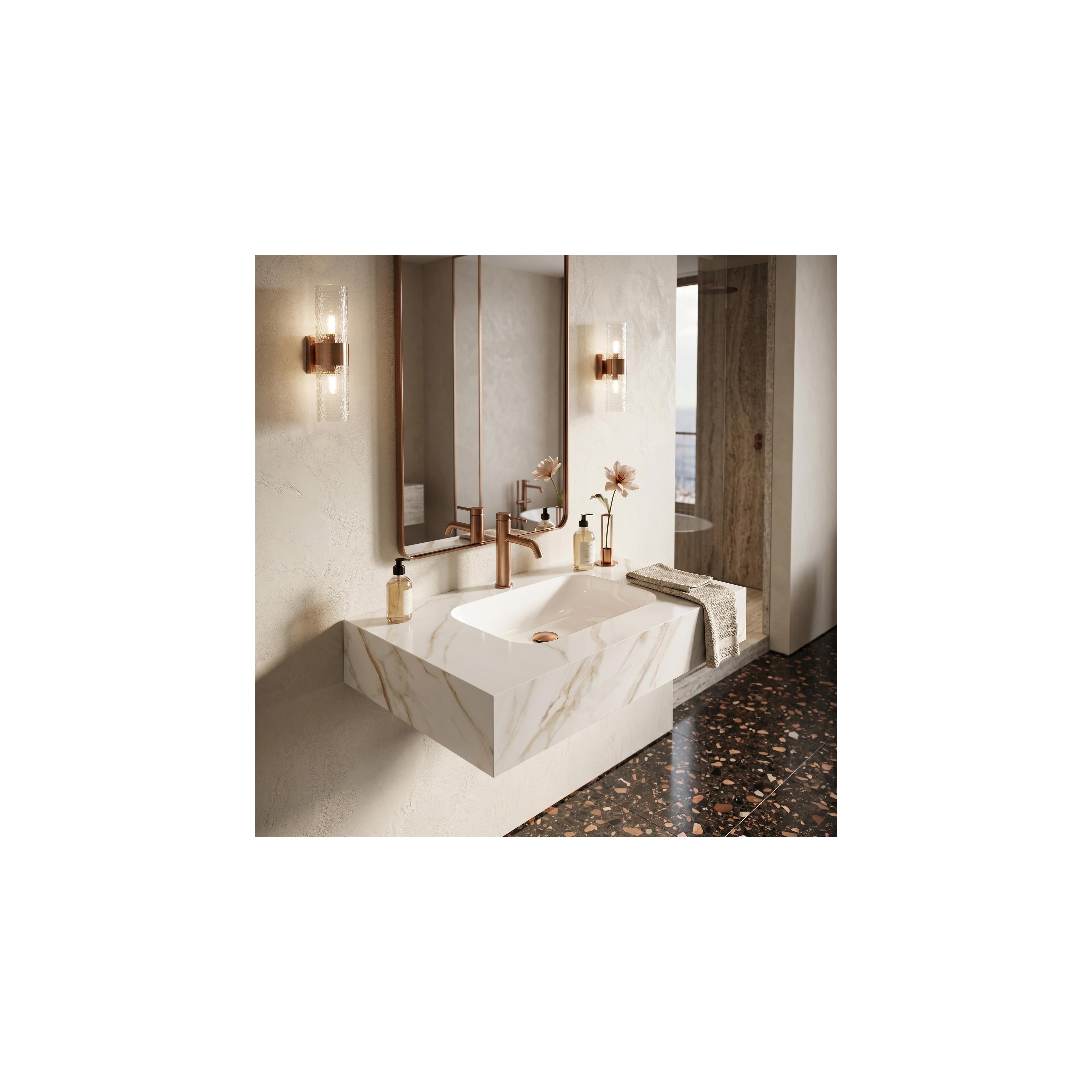 Wandwaschbecken REA Aresa Grey Gold 80