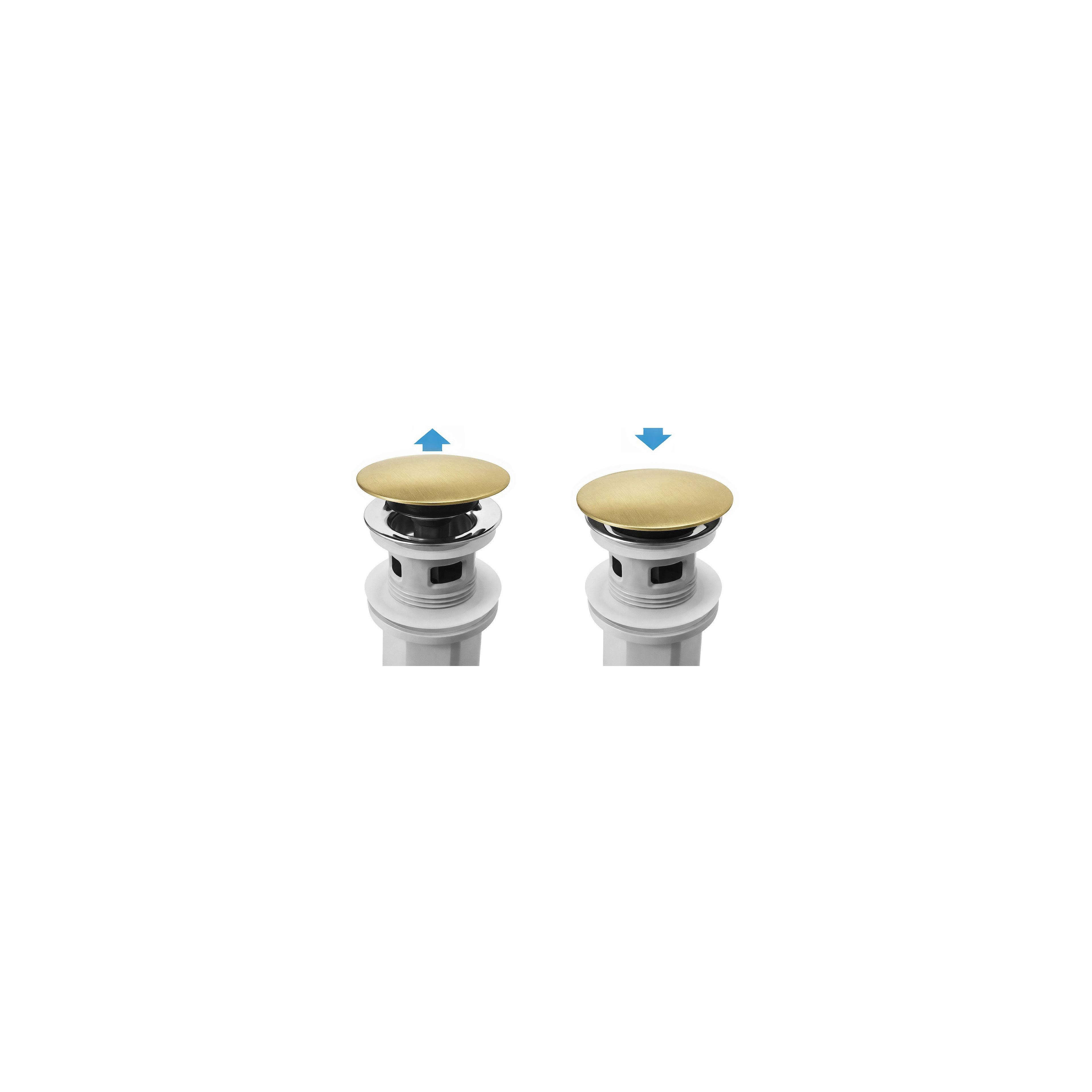 Waschbecken-Siphon Klik-Klak Universal REA Flow Brush  Gold