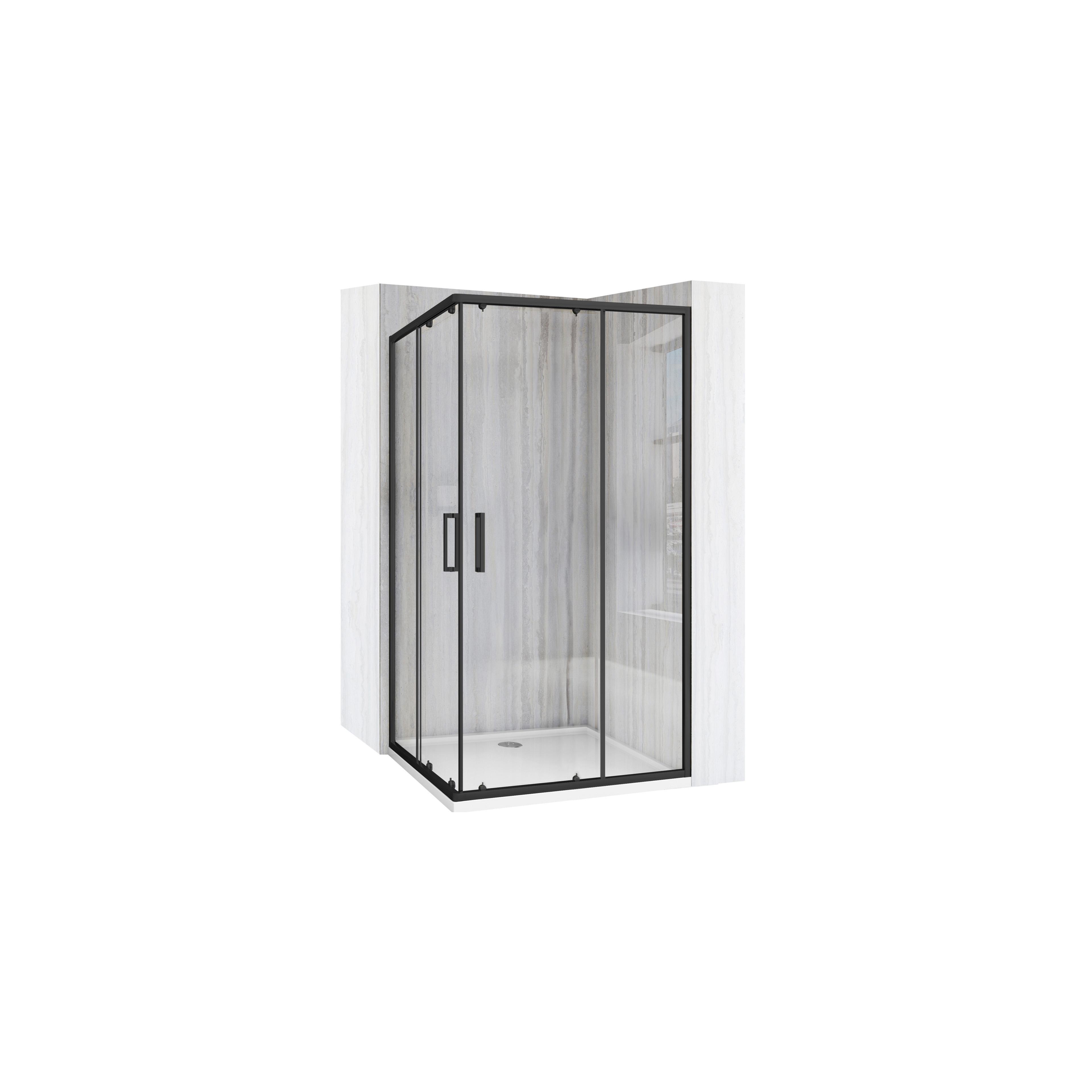 Duschkabine Rea City 80 x 100 Black