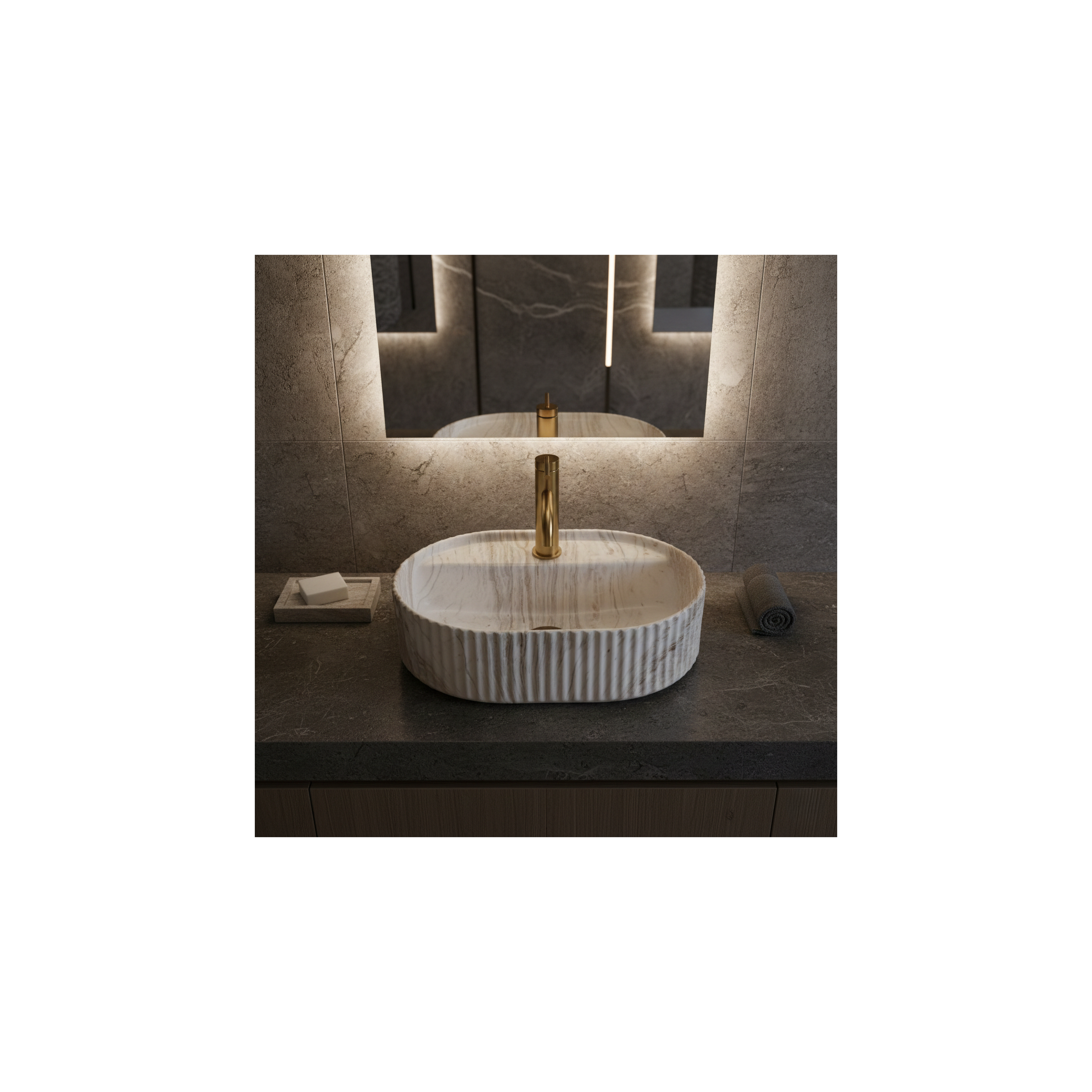 Countertop washbasin Rea Marcela 50 Saturn