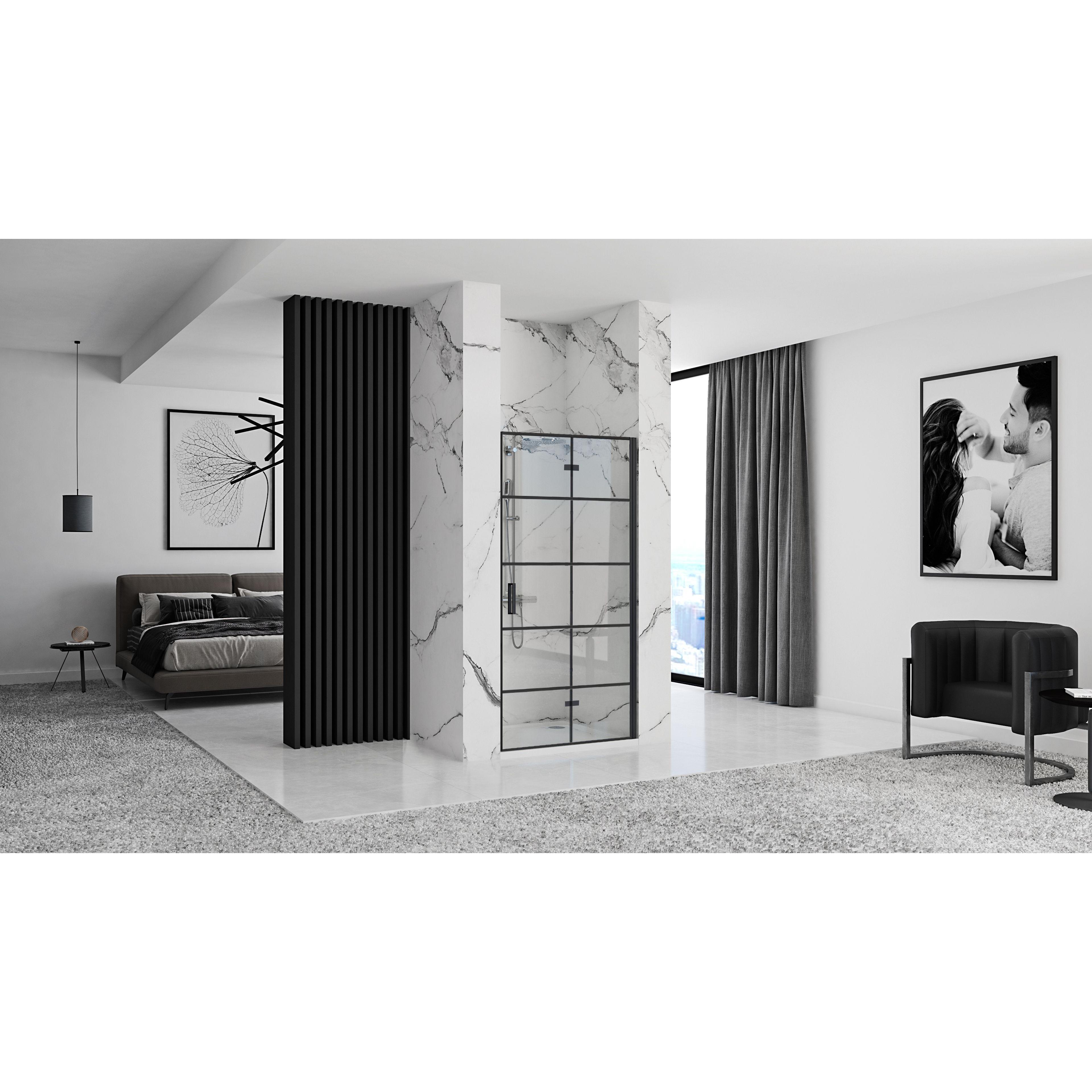 Sprchové dvere Rea Molier Black 90 + profil