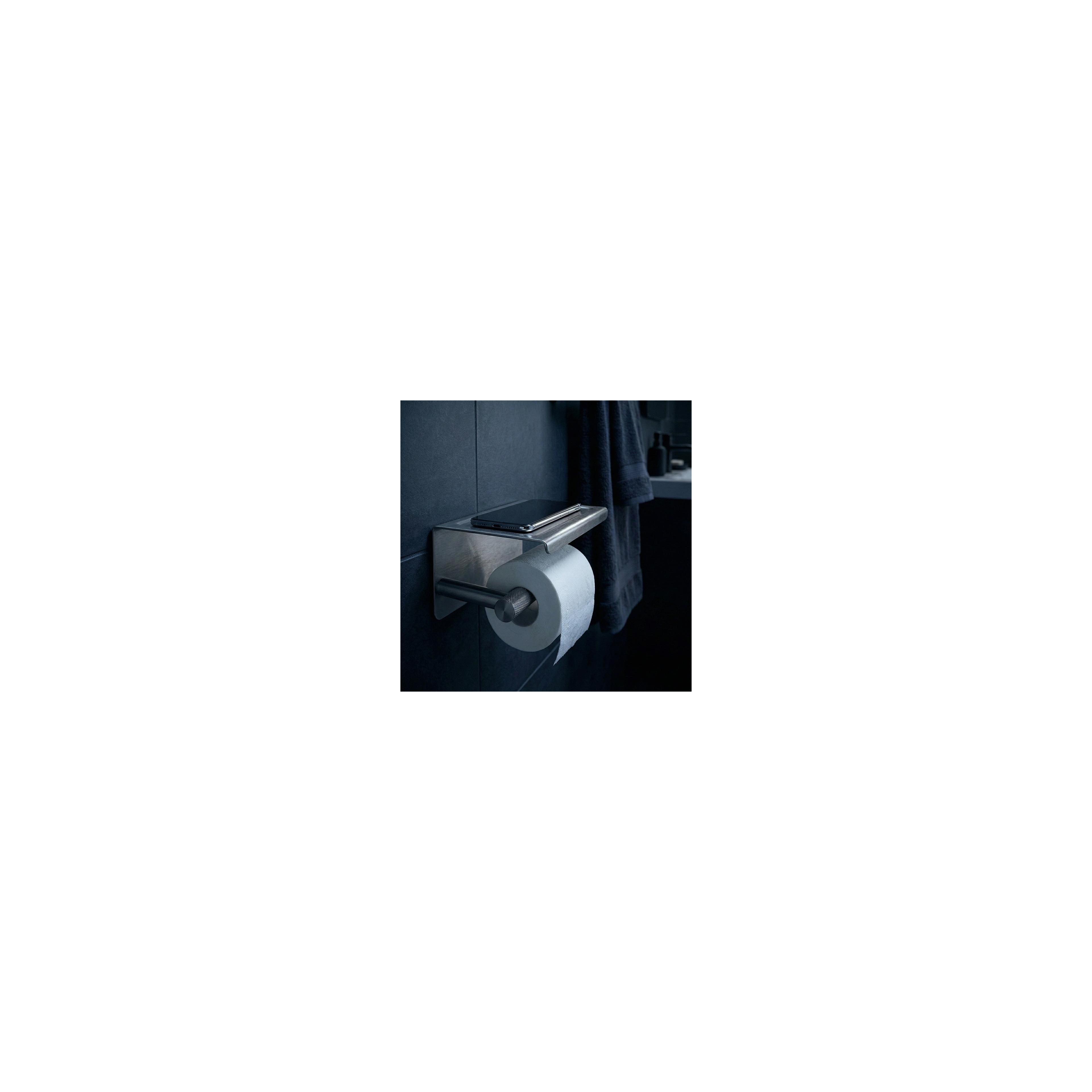 Toilettenpapierhalter mit Ablage 6613 Modern Nickel Brush