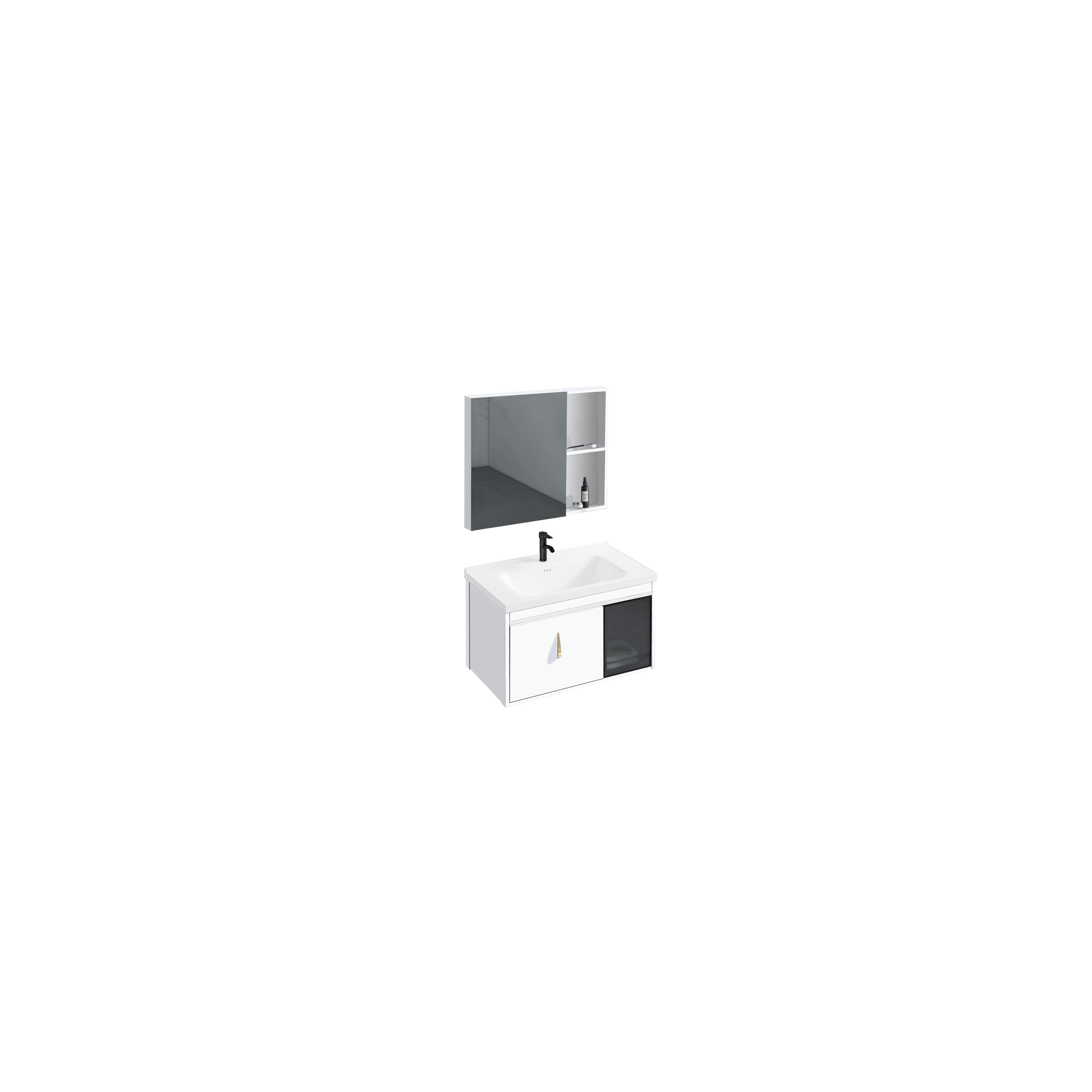 Badezimmermöbel-Set mit Waschbecken Paris 60cm White
