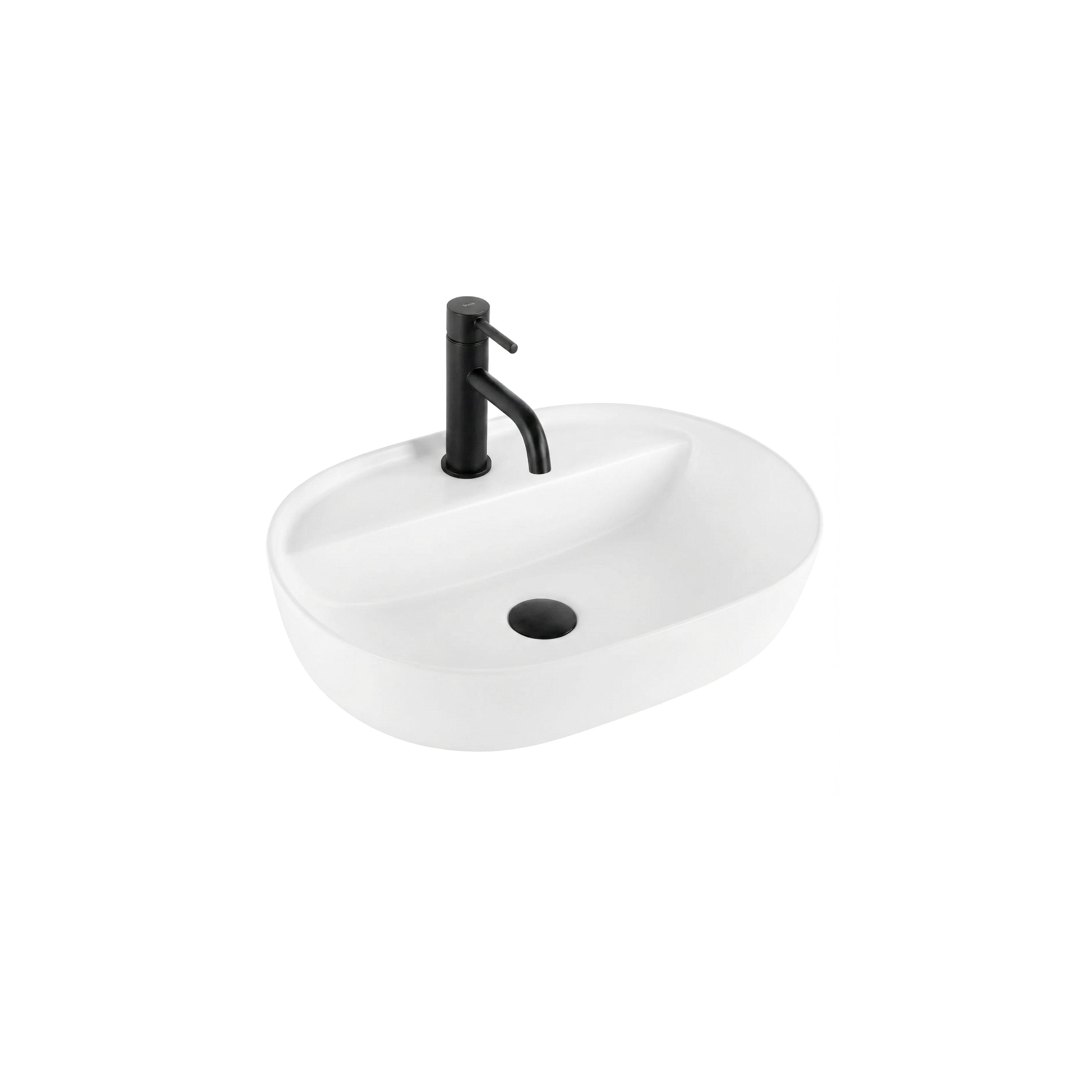 Nablatni umivaonik REA Aura 51 White Matt