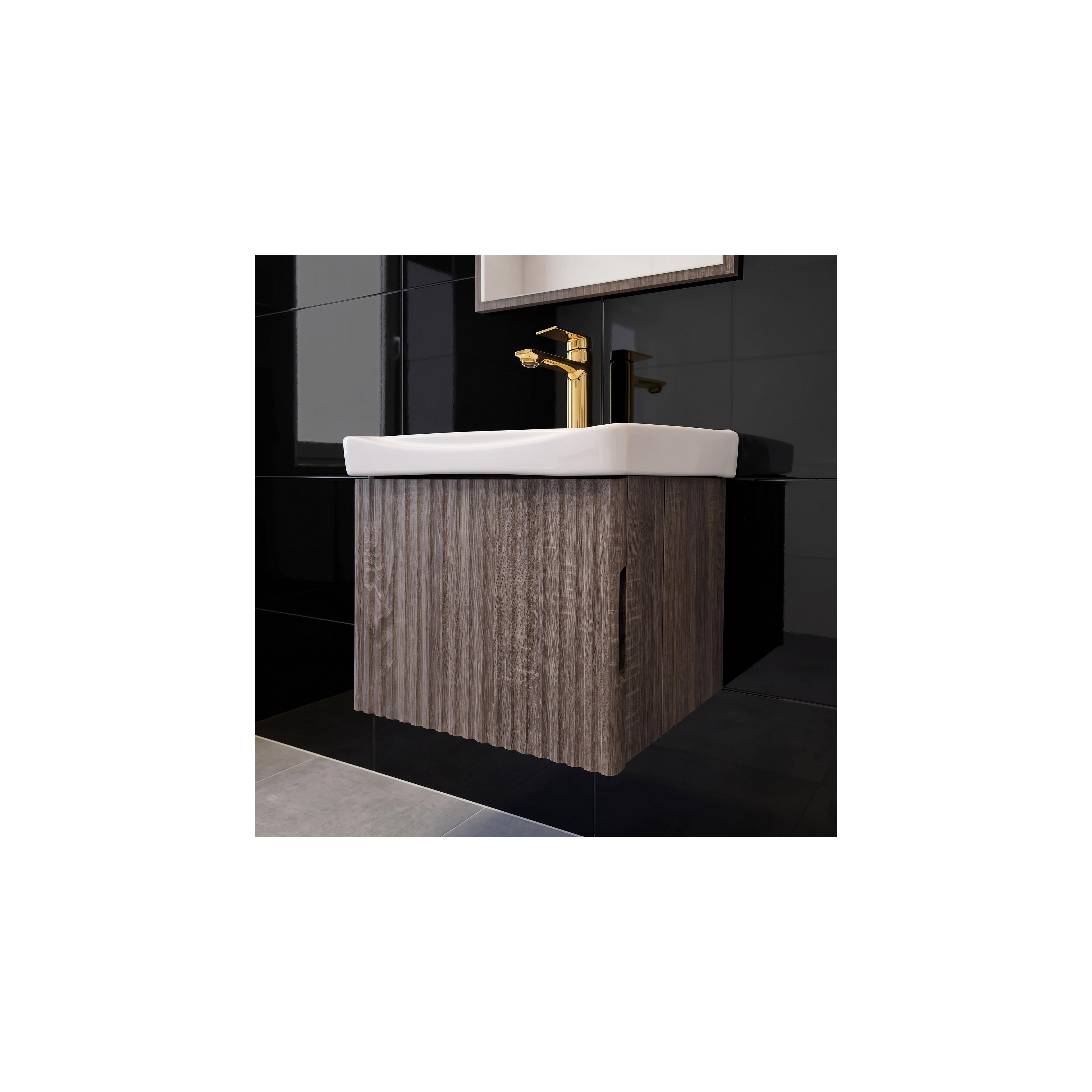 Badezimmerschrank mit Waschbecken Rea DB85-50-1 Dark 50cm