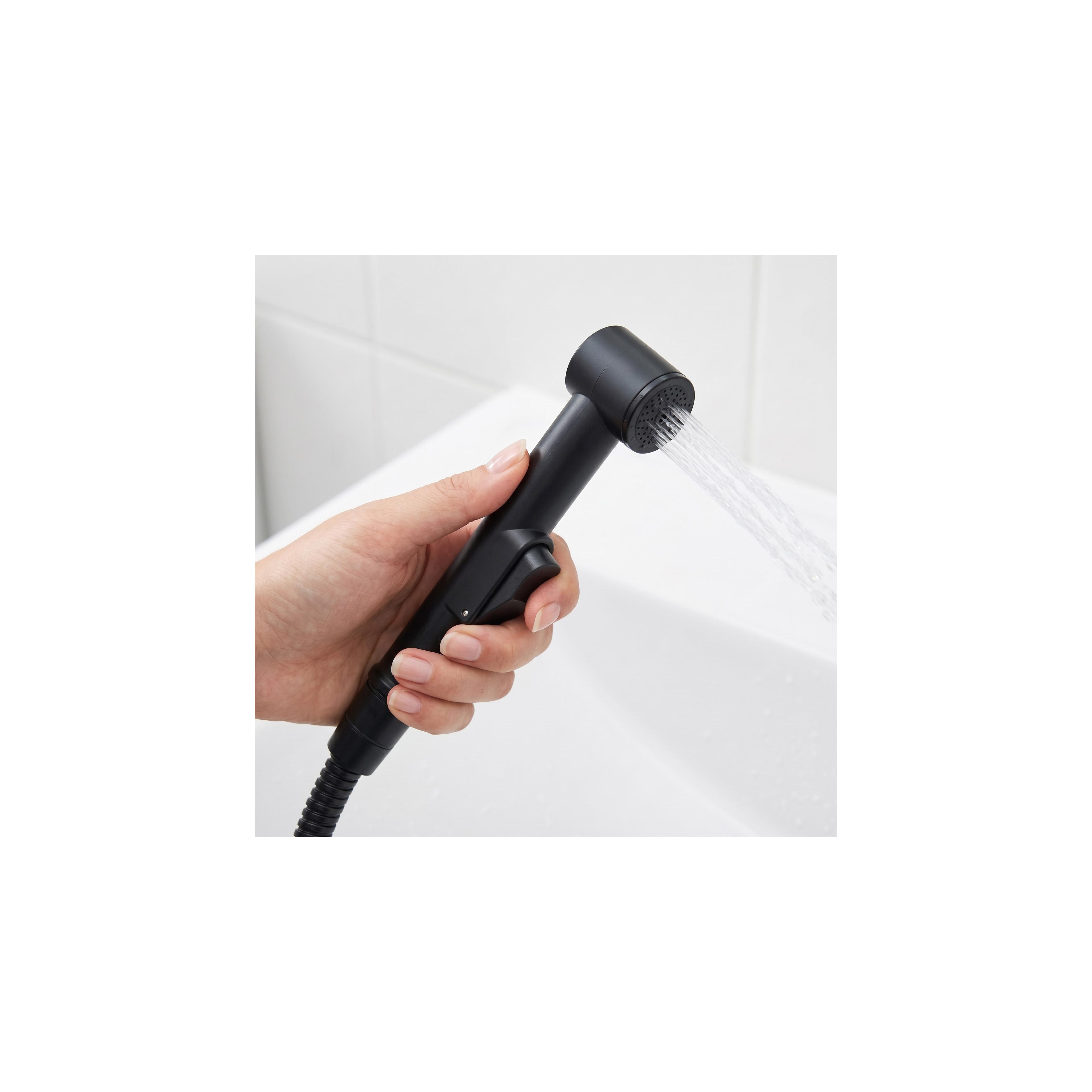 Waschtischarmatur mit Bidetta Rea Lungo Black