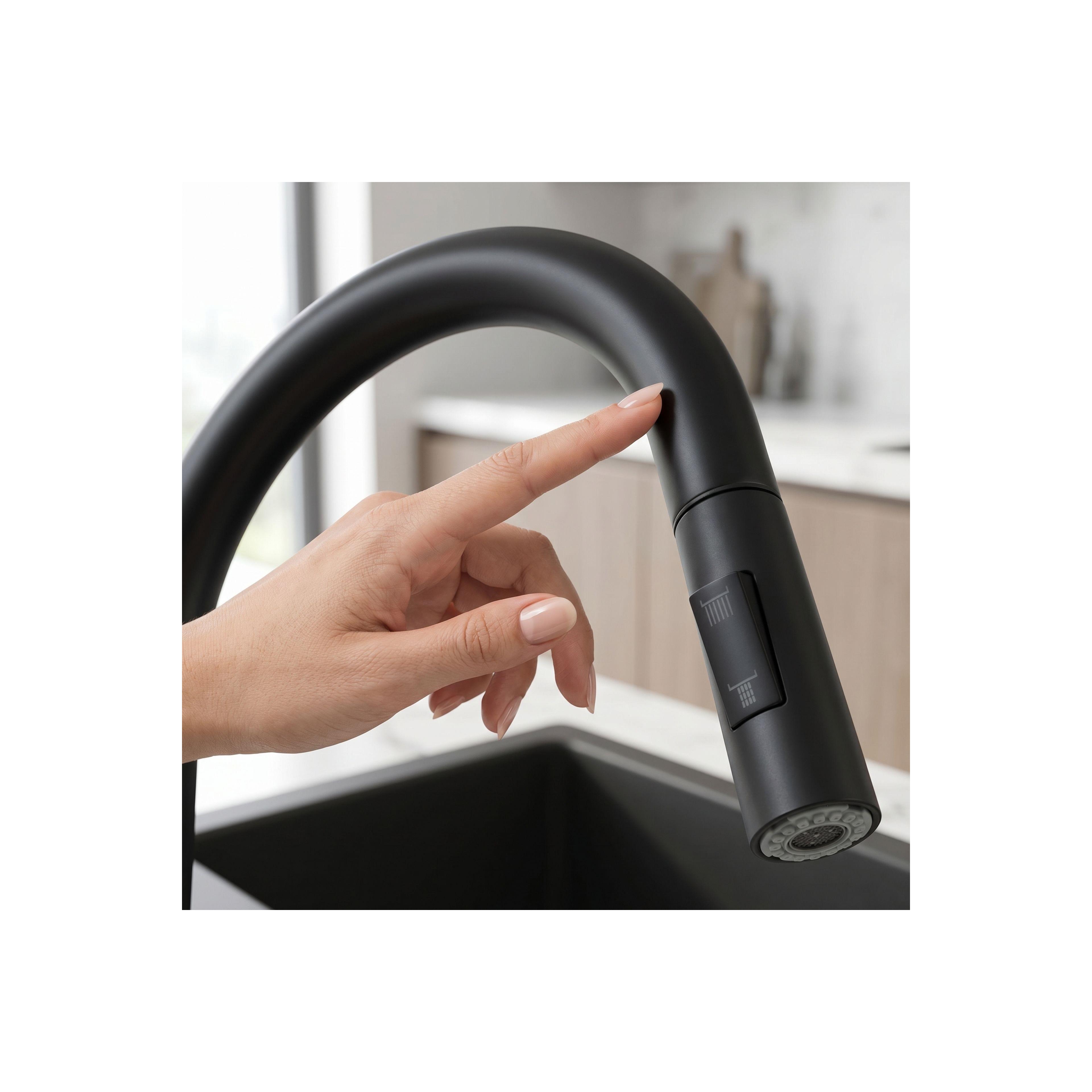 Смеситель кухонный Rea Fresh Touch Black Matt