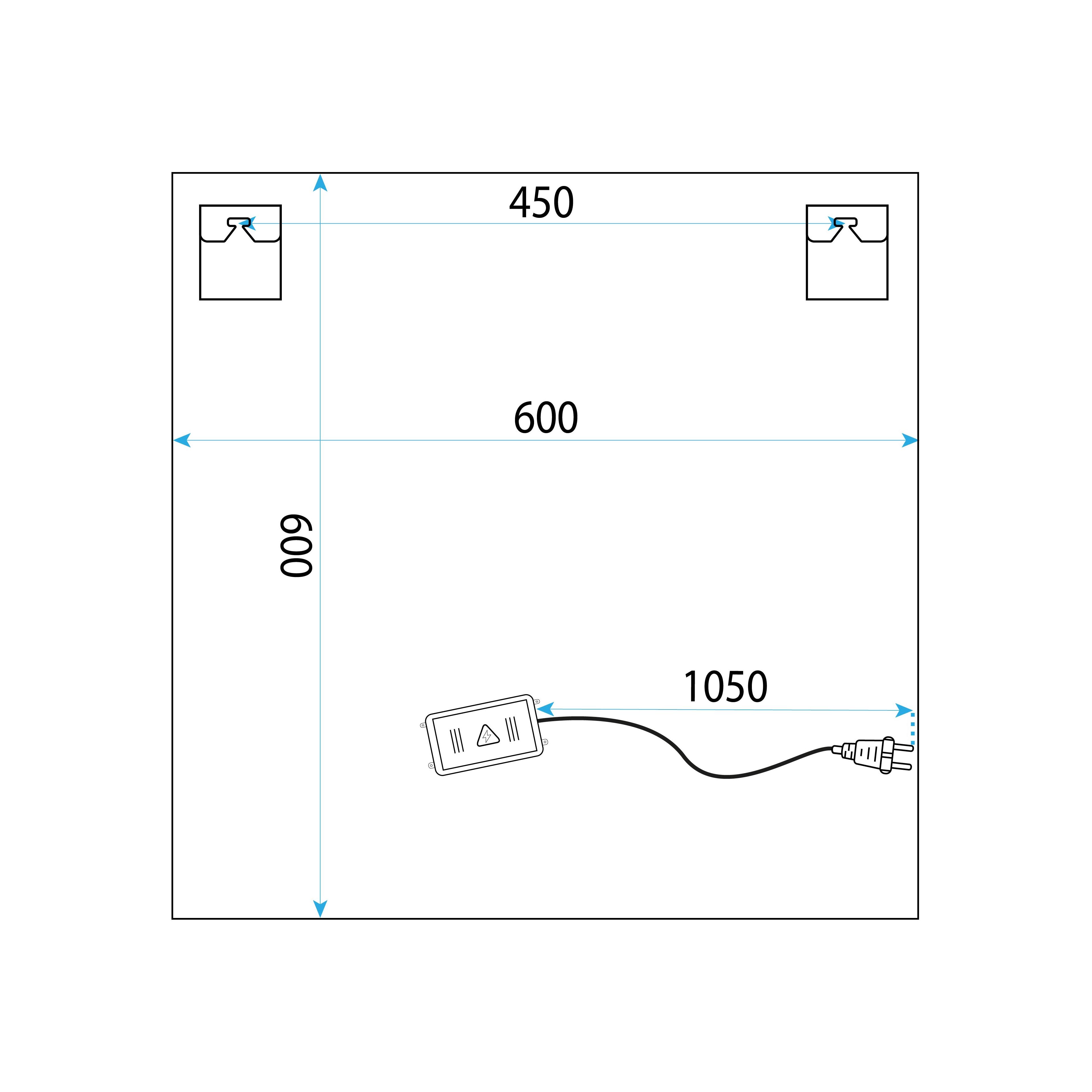 Mirror LED 60x60 YH-BL-12