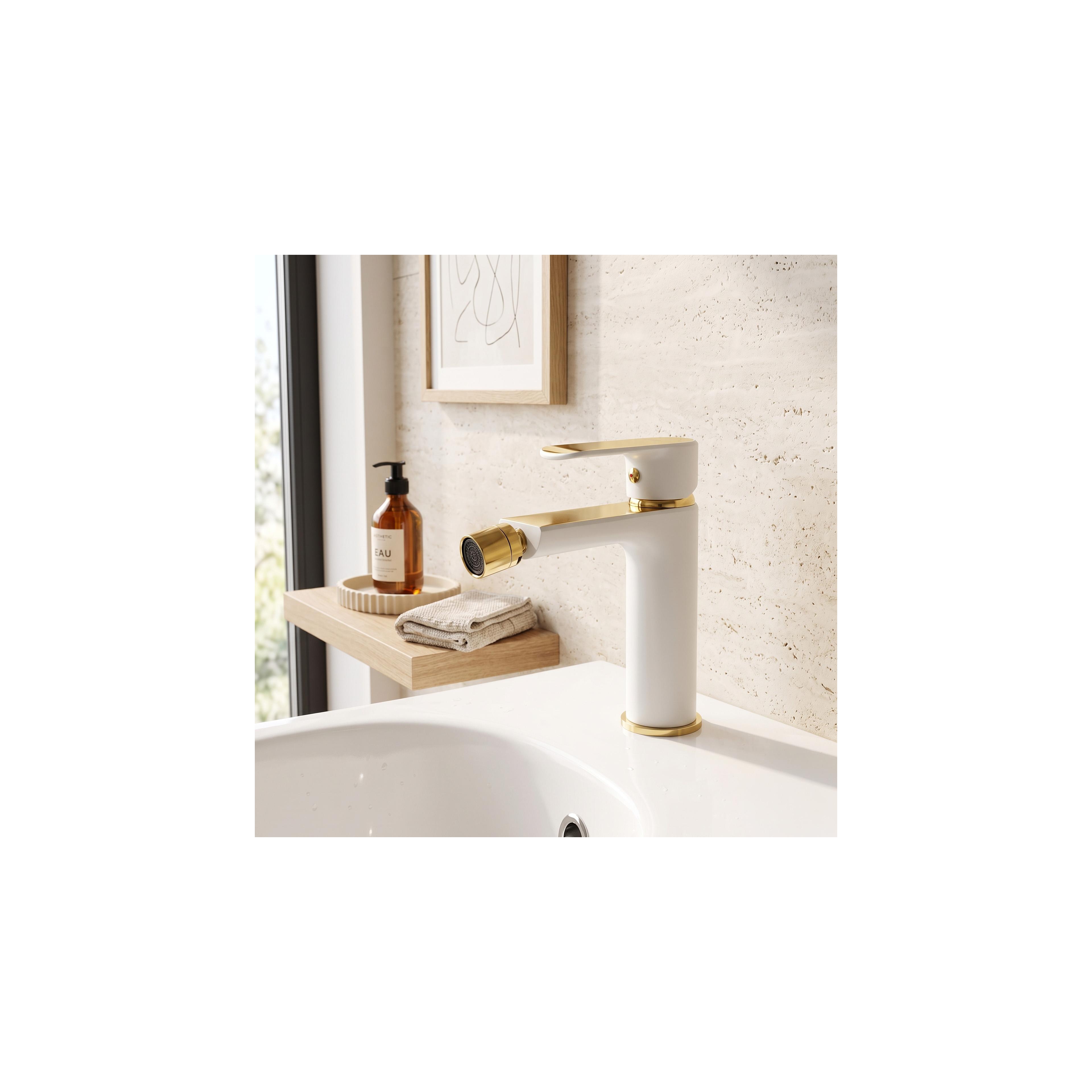 Bidetarmatur Rea Bloom White gold
