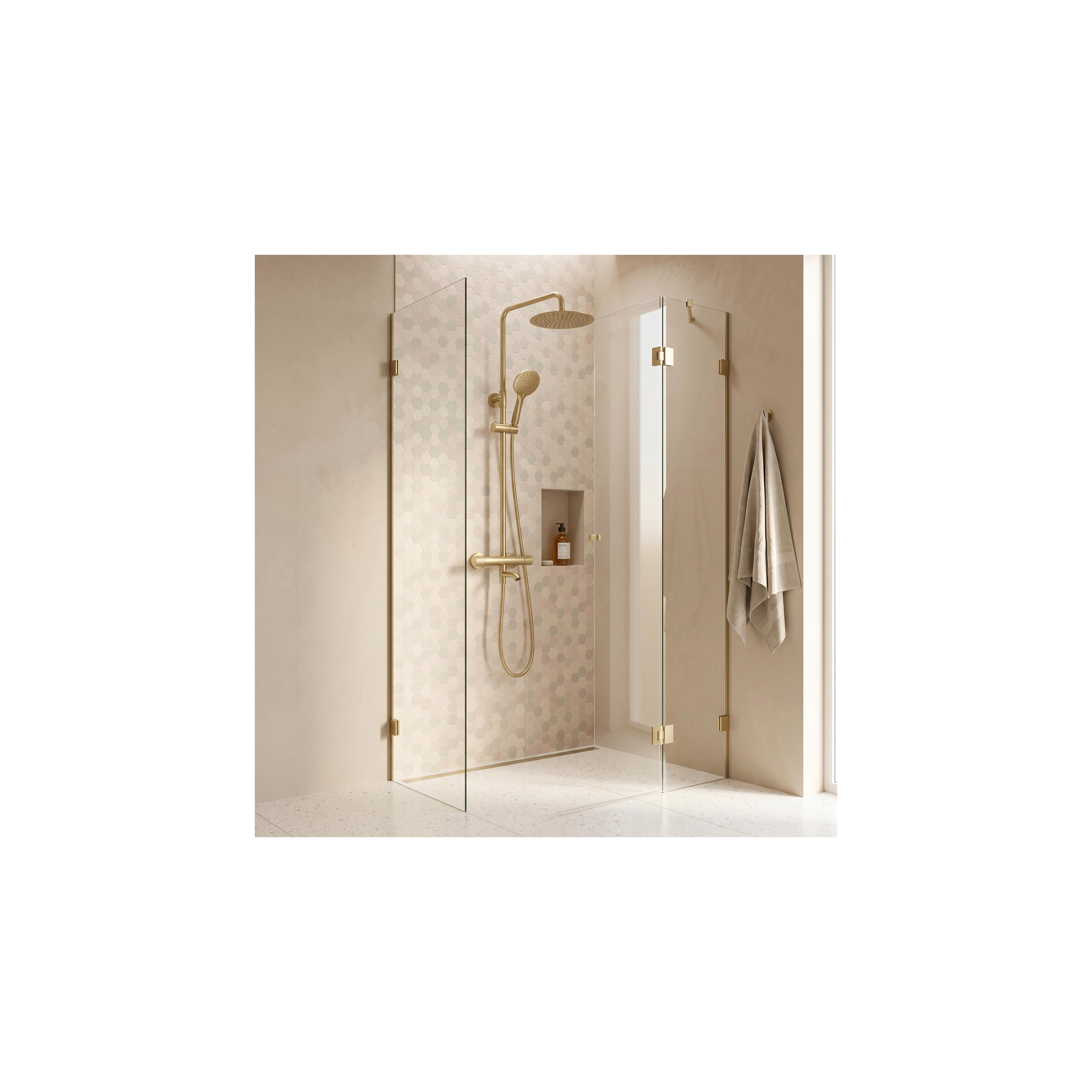 Duschset med termostat Rea Lungo Diamond Gold Brush