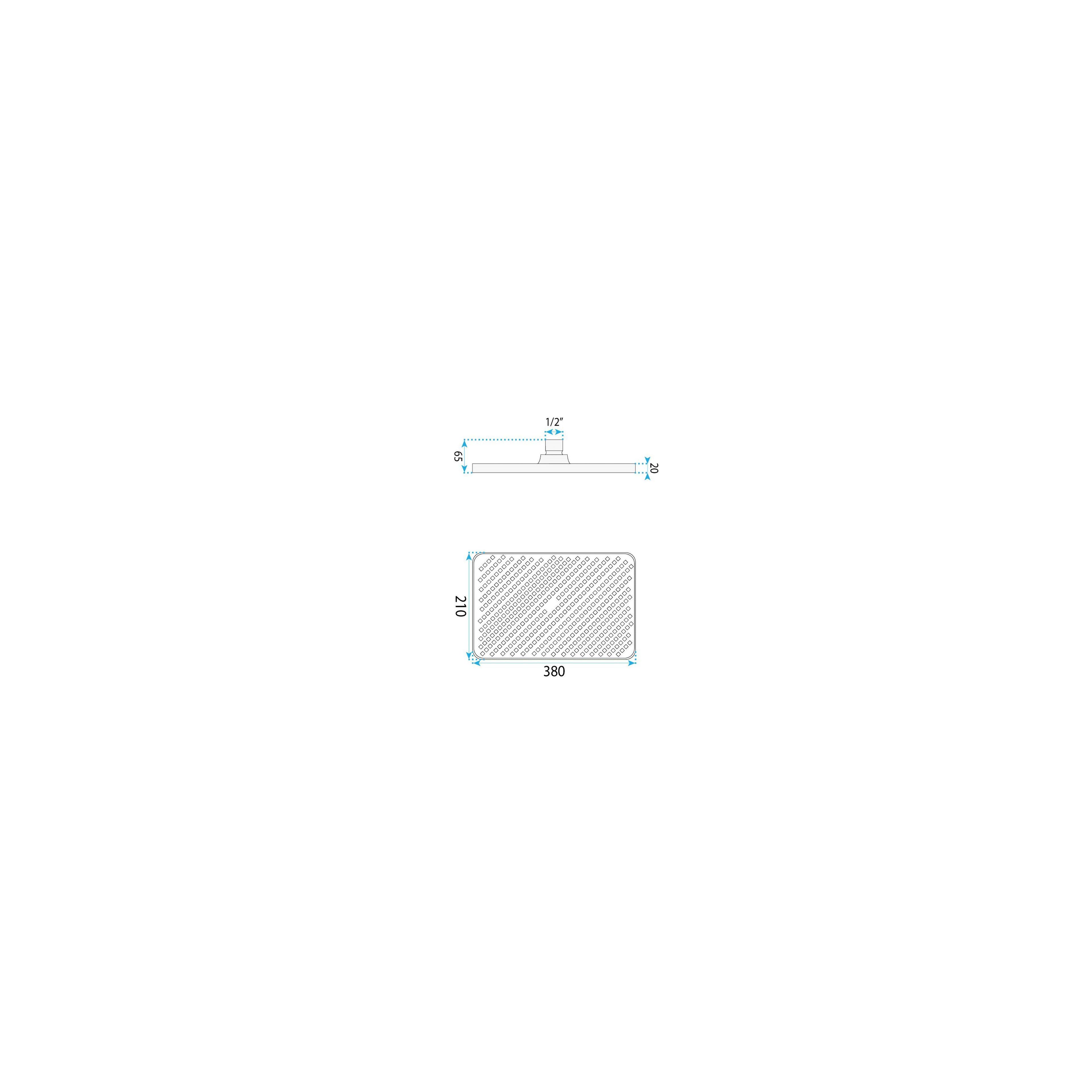 Rectangular shower head REA JS-032 Black