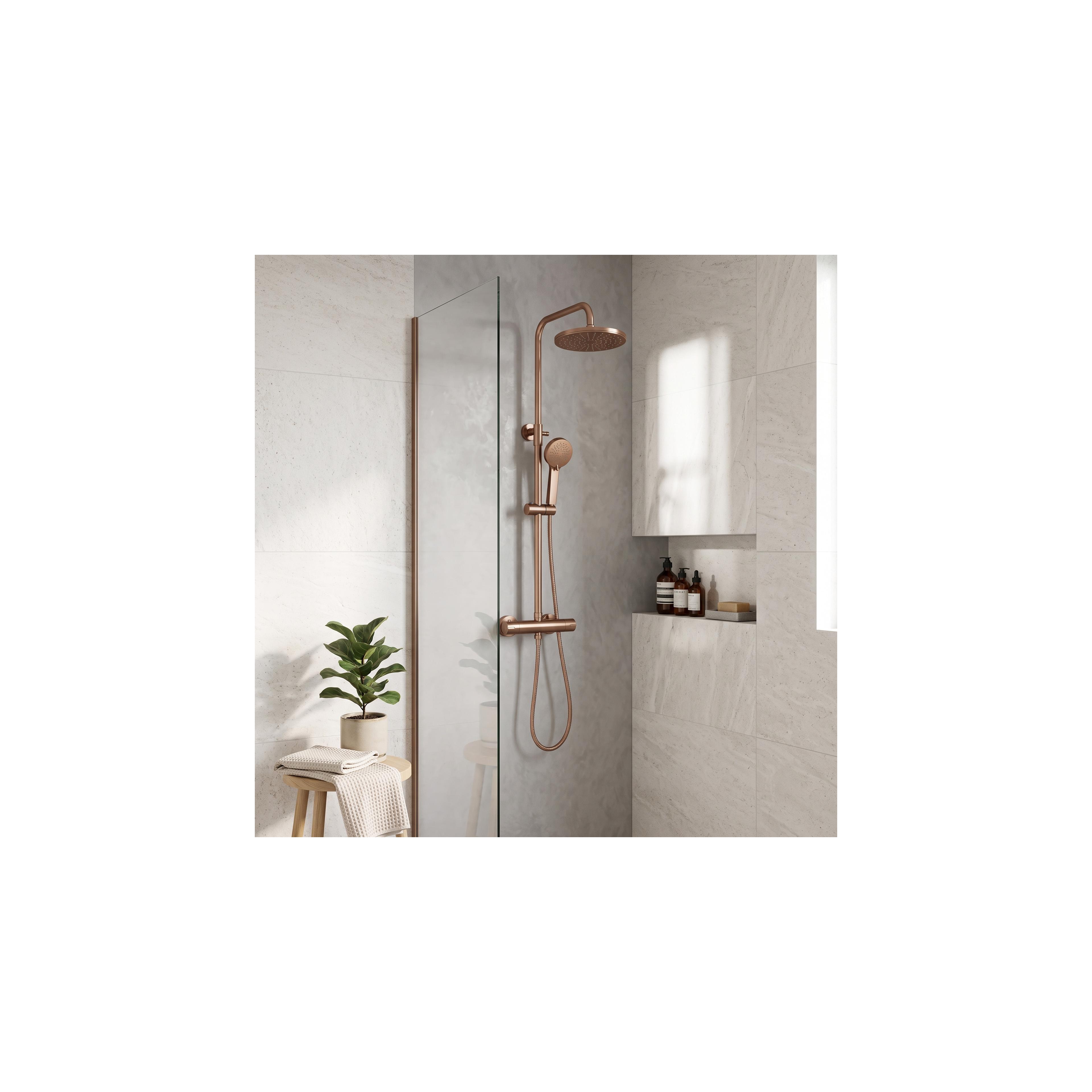 Shower set with thermostat Rea Parot Light Brush Copper