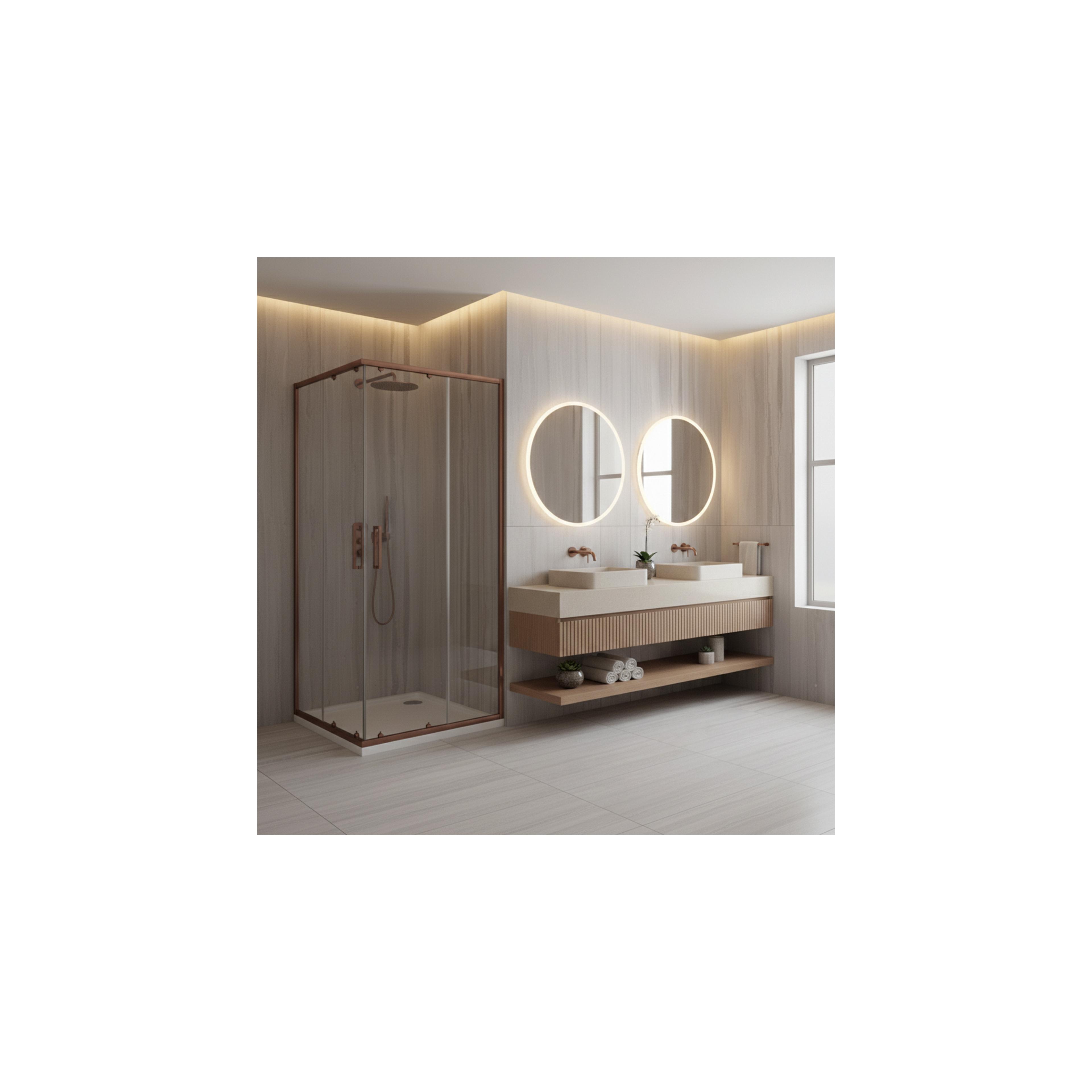 Duschkabine Rea City 90x90 Brush Copper