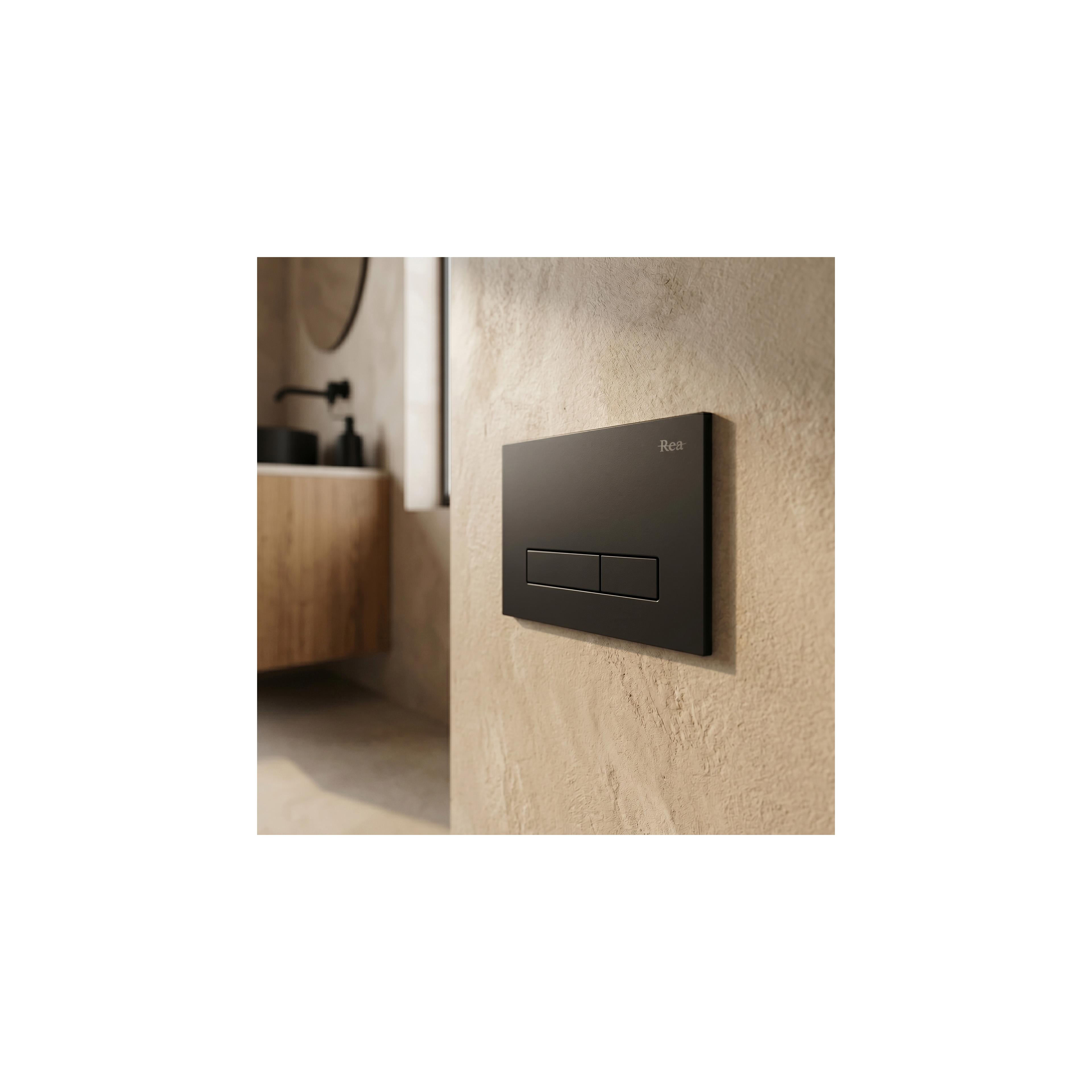Gestell Unterputz-Set Slim 024N für WC-Becken mit HD-Taste Schwarz