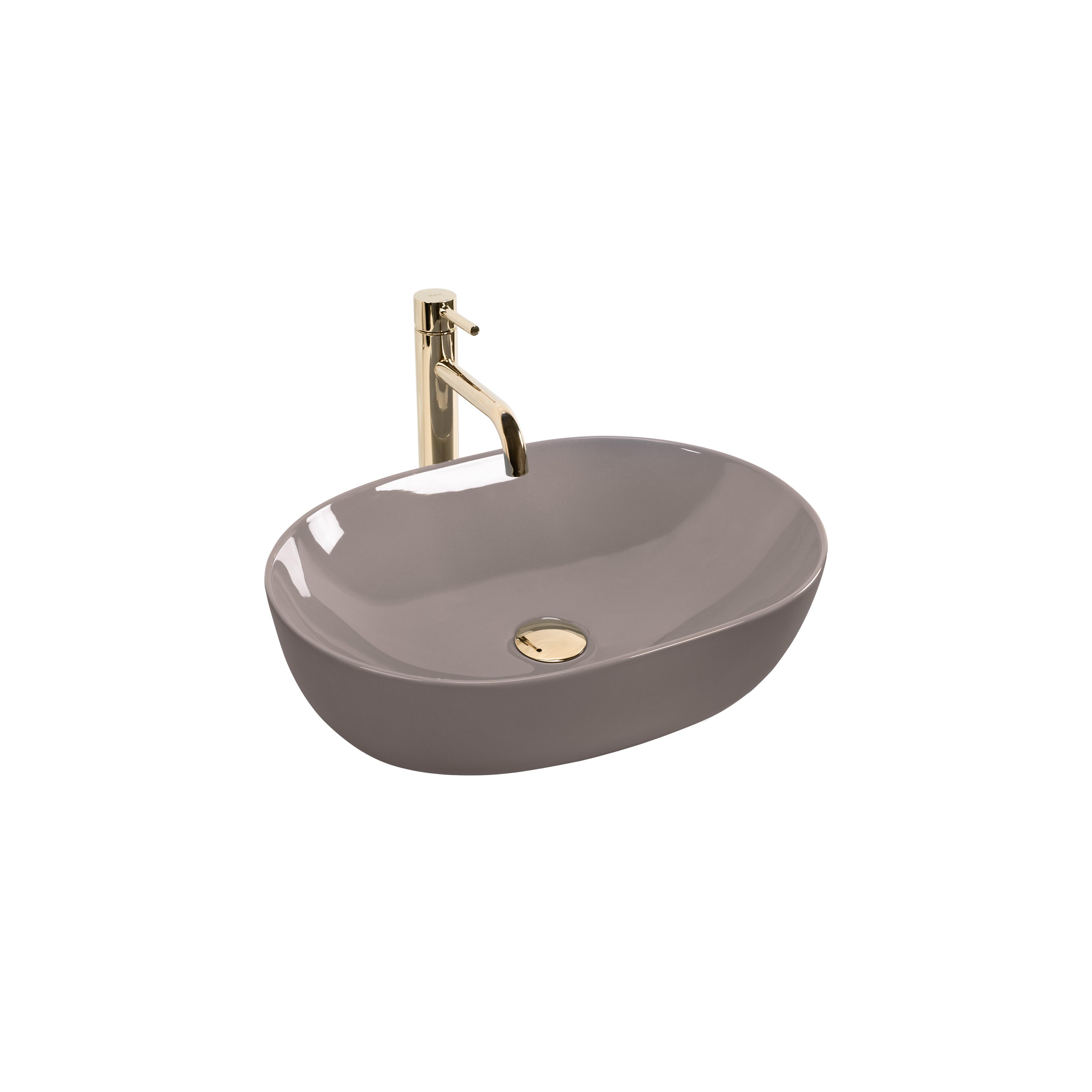 Aufsatzwaschbecken Rea Lisa Beige Shiny