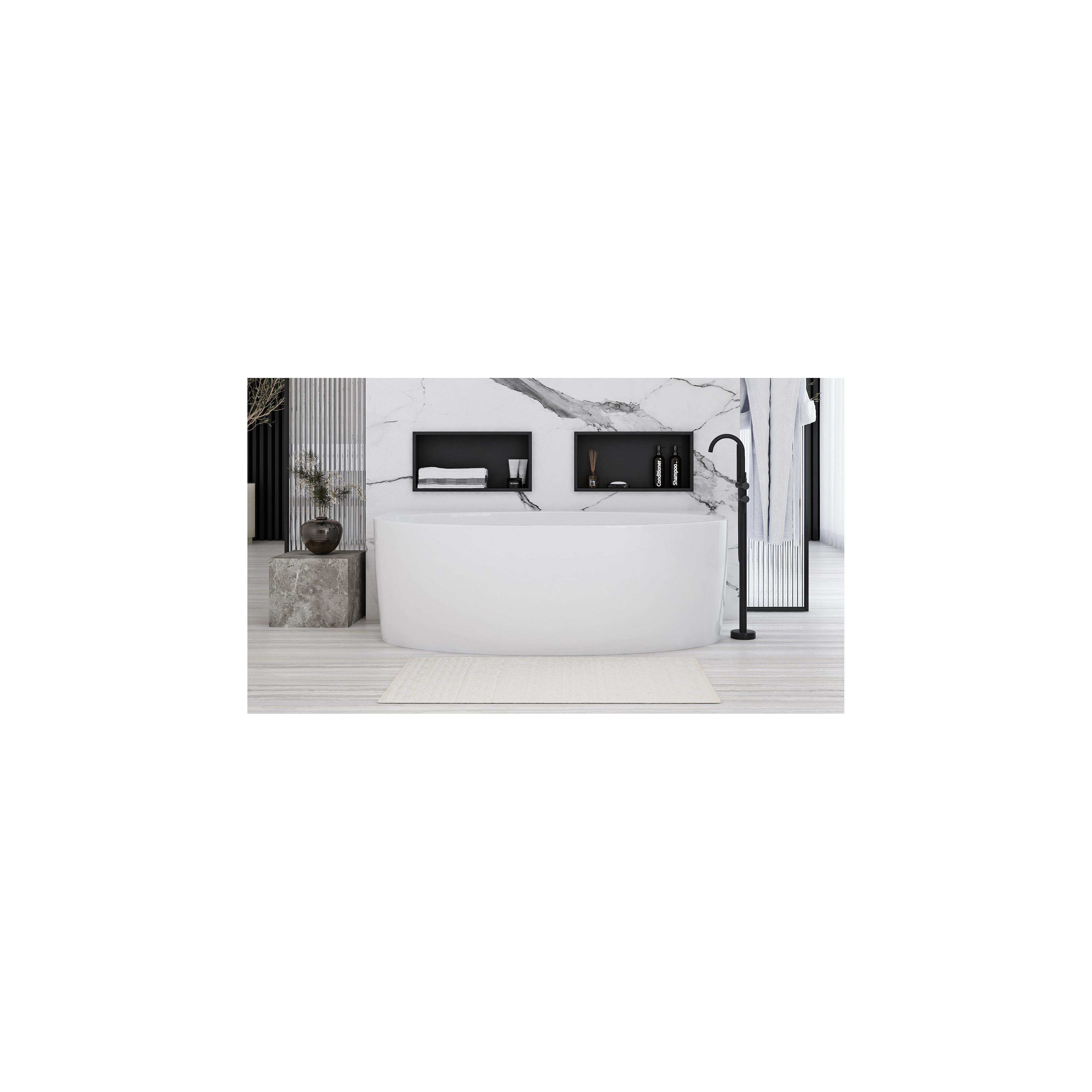 NISCHENREGAL BAD 30x45 schwarz matt