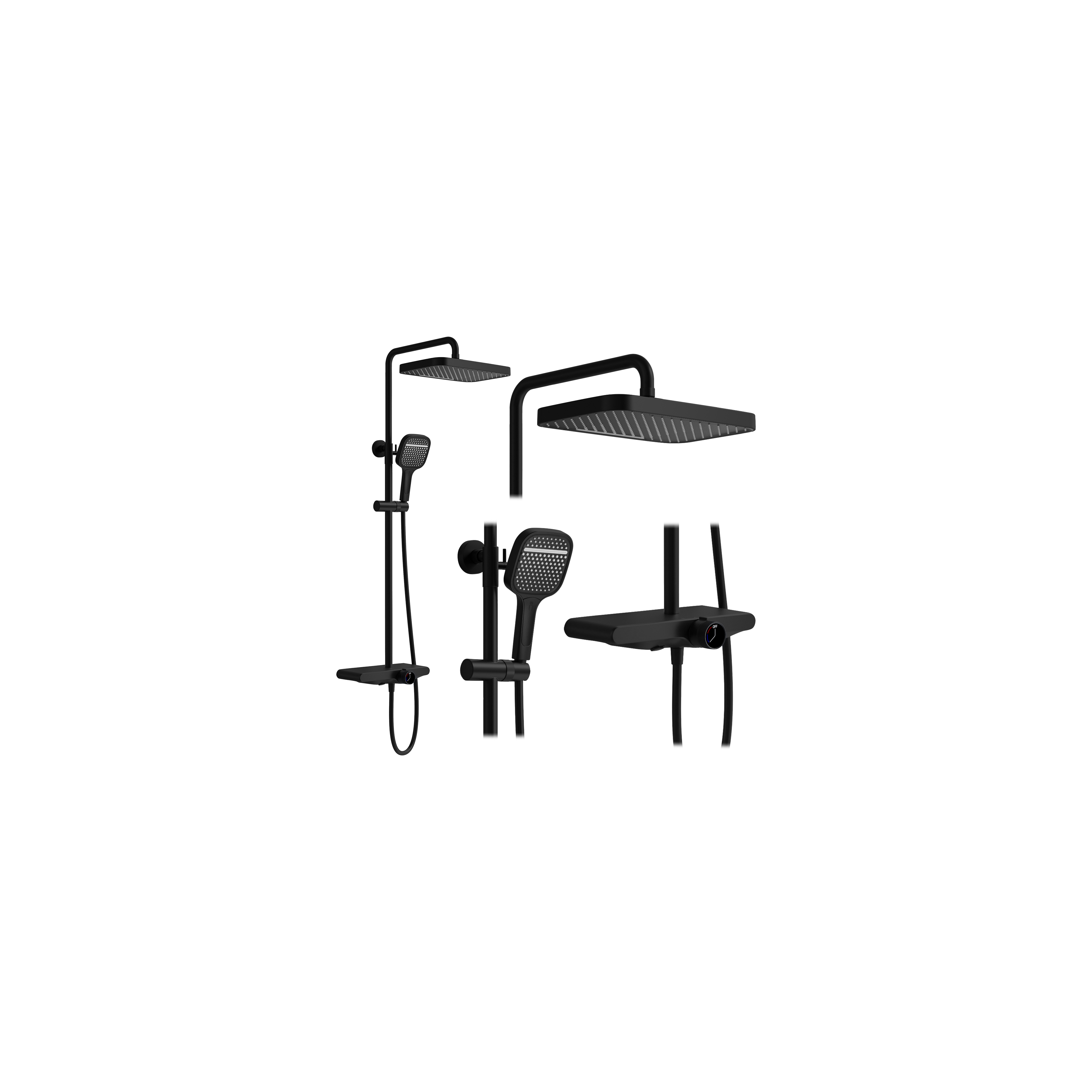 Shower set REA Bari Black