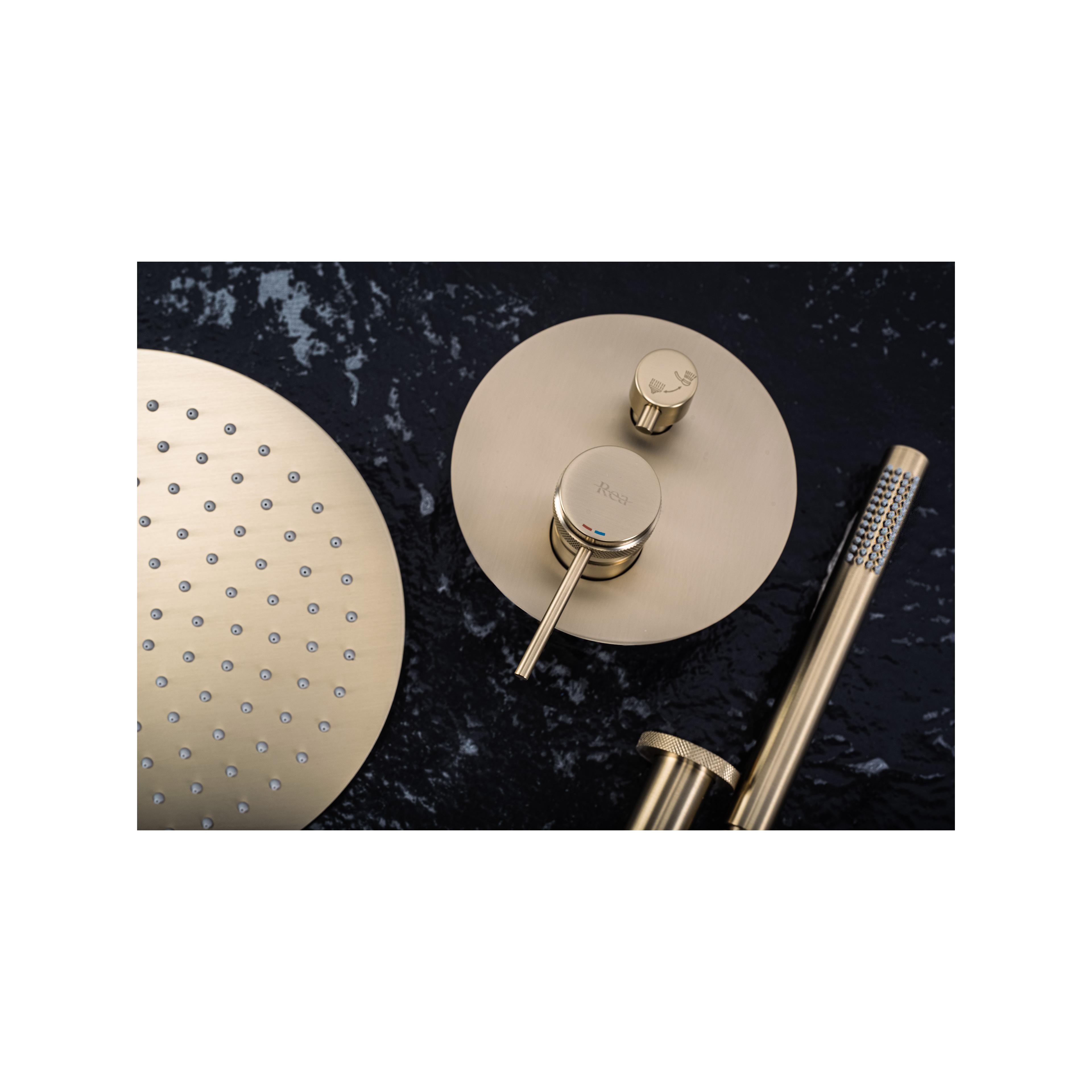 Unterputz Duschset Rea Lungo Grip Gold Brush  + BOX