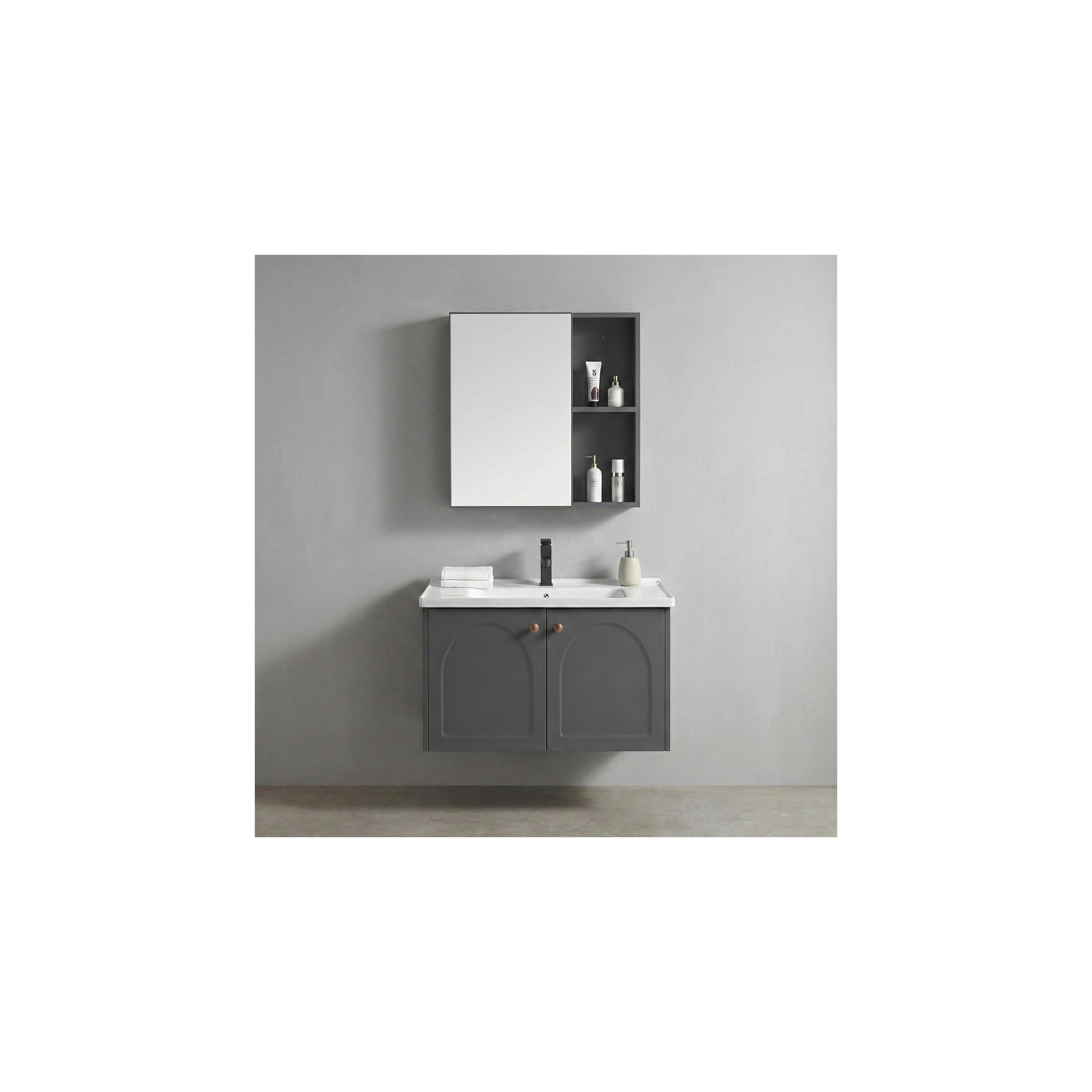 Badezimmermöbel-Set mit Waschbecken Denver 60cm Grey