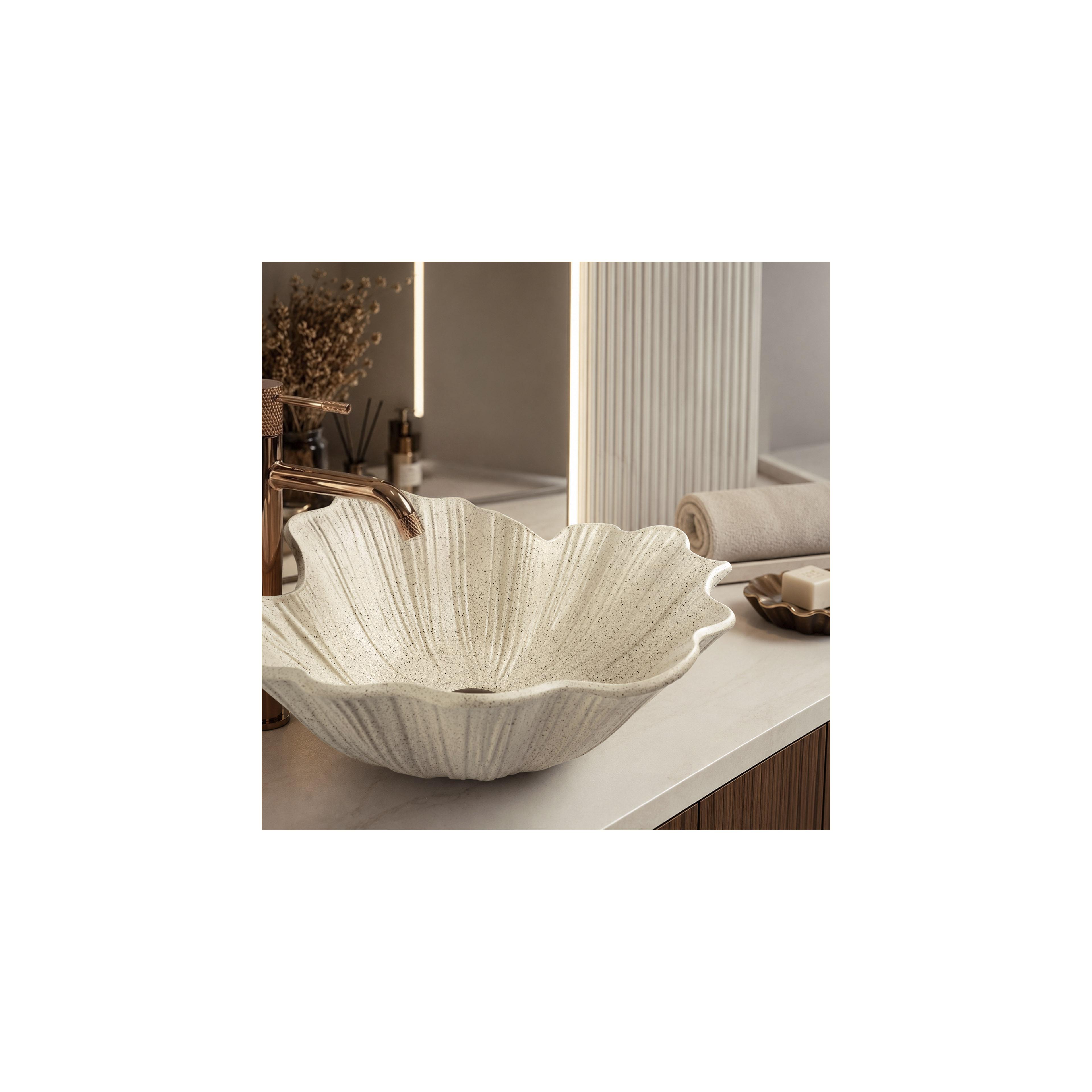Aufsatzwaschbecken Rea Flower Vanilla