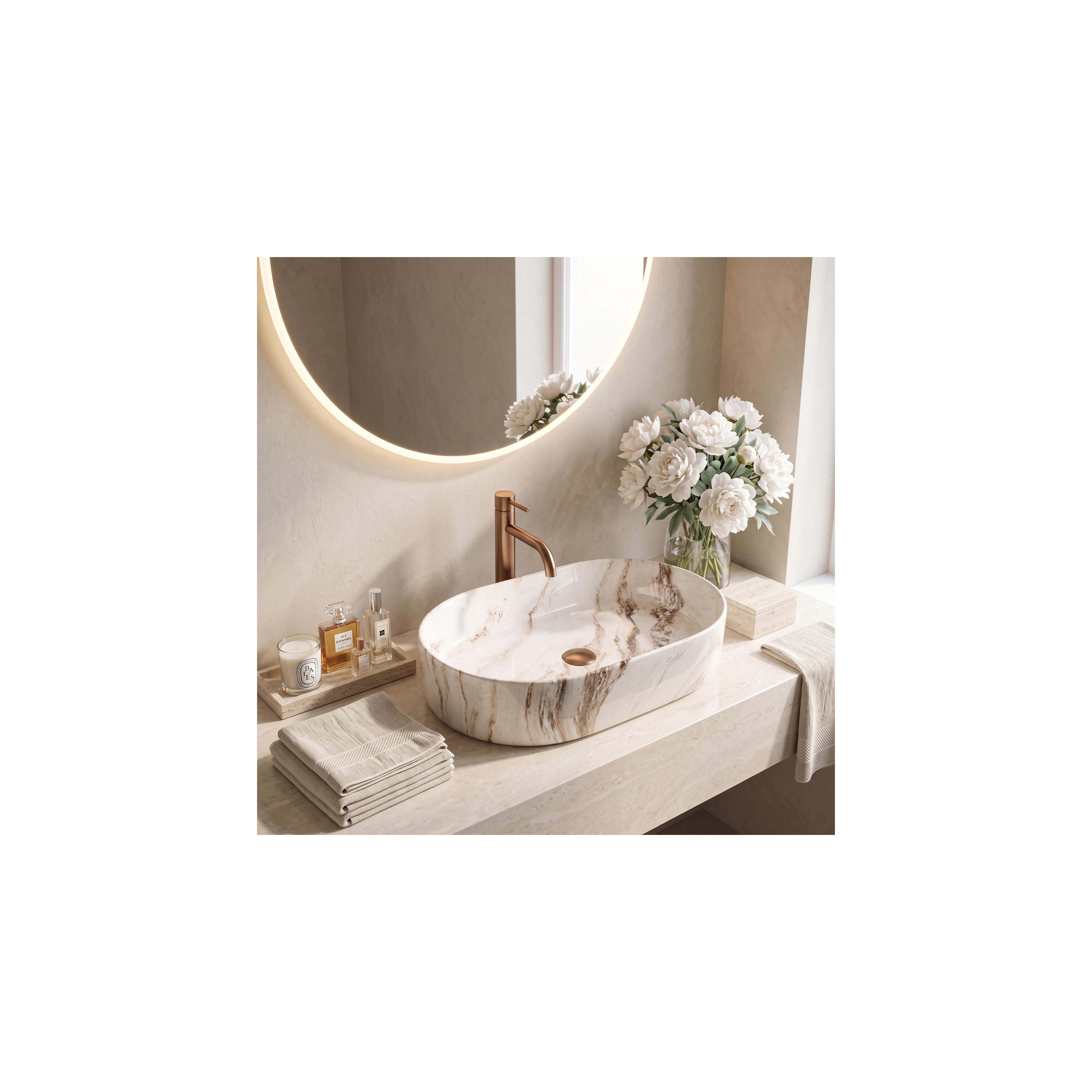 Countertop washbasin REA Nadia 60 Marrone