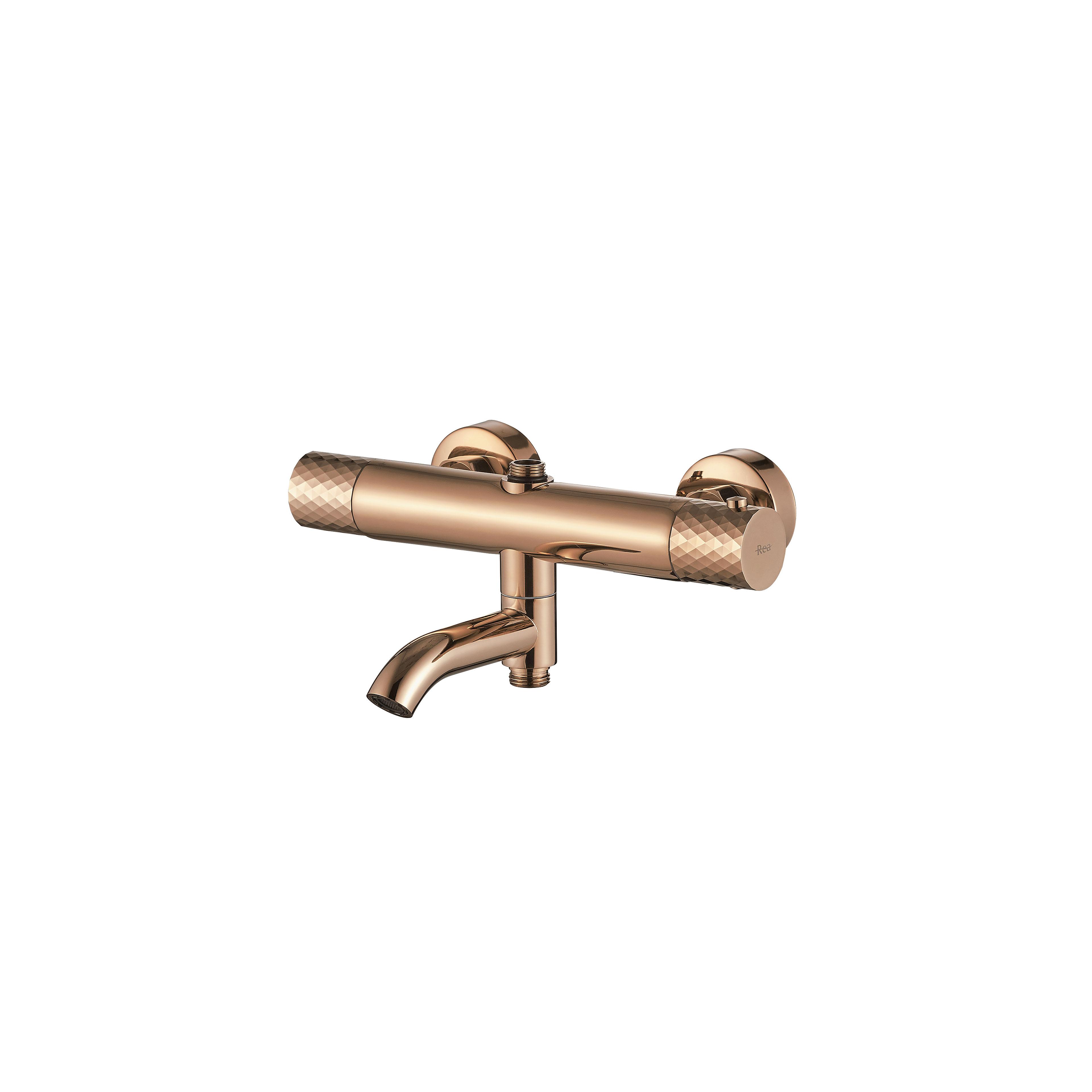 Rea Lungo Diamond Copper dušas komplekts ar termostatu