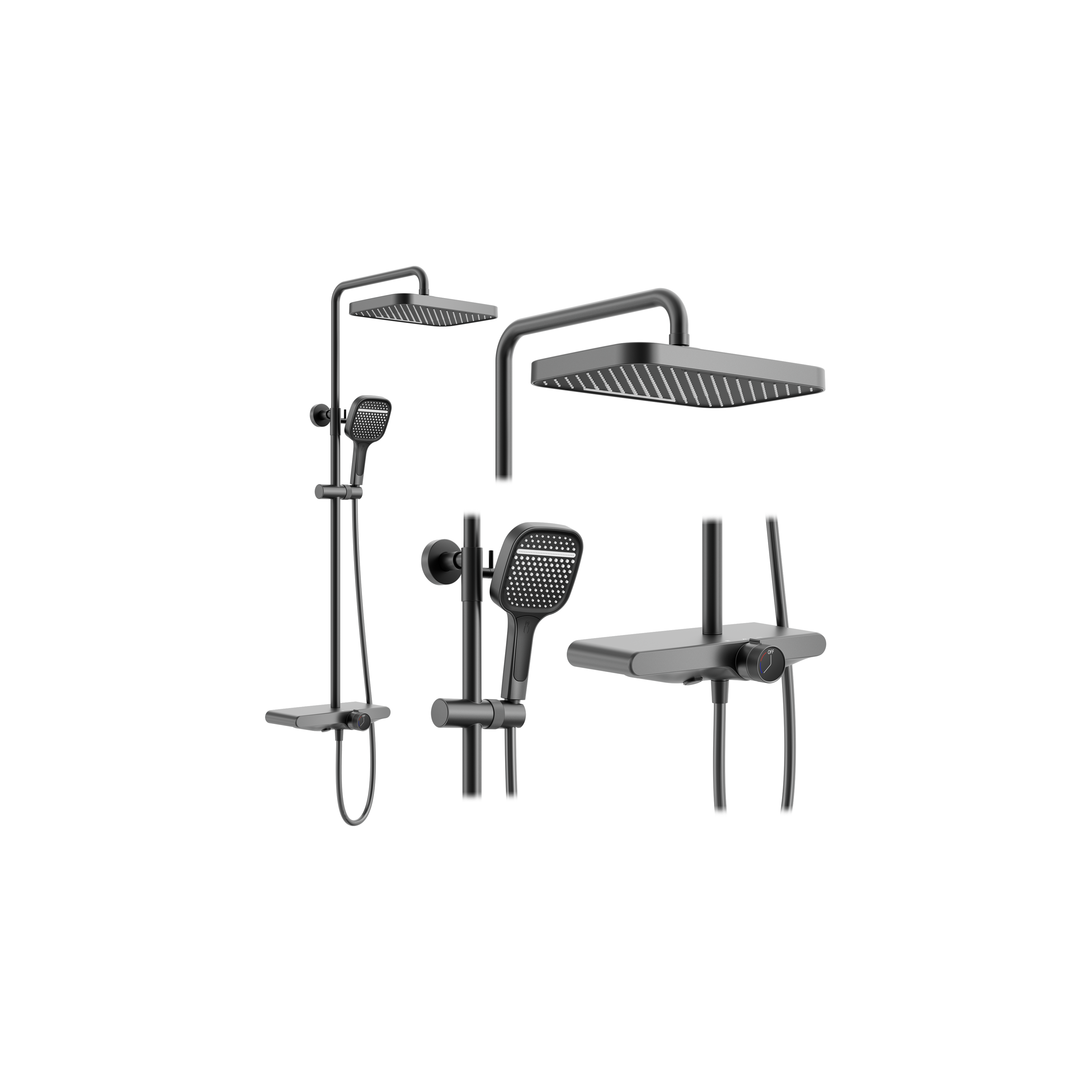 Shower set REA Bari Titanium
