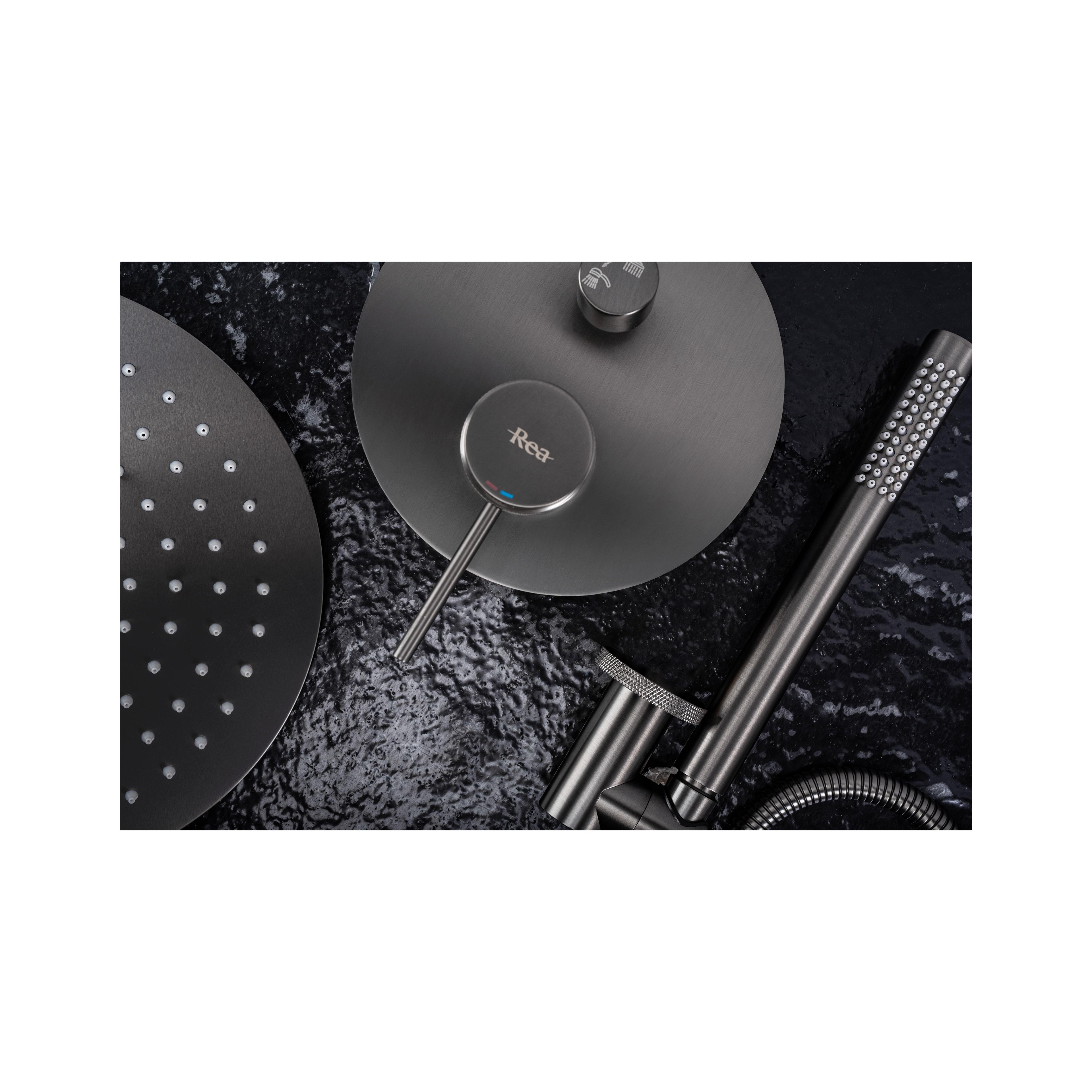 Unterputz Duschset Rea Lungo Grip Gun Grey + BOX