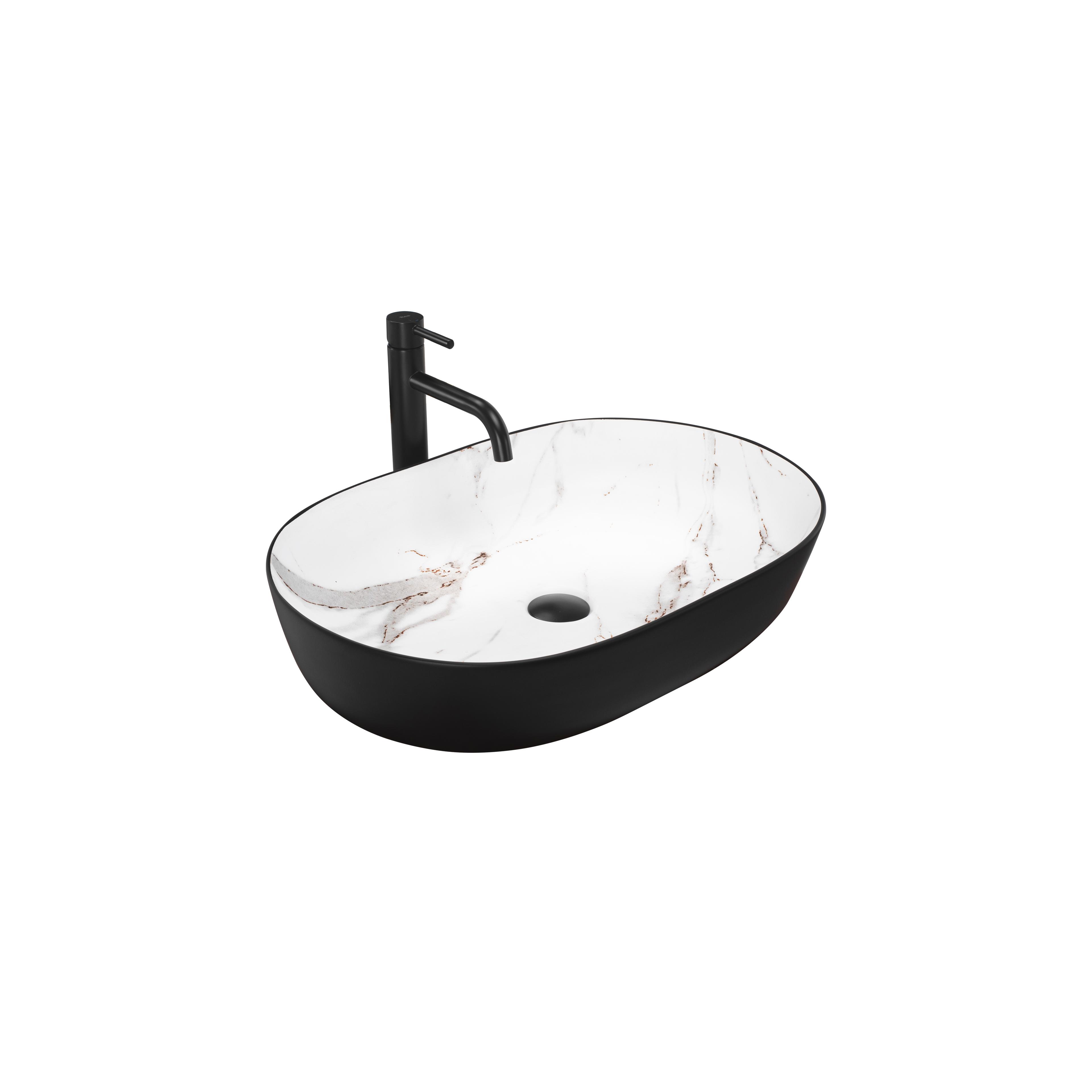 Aufsatzwaschbecken Rea CLEO BLACK AIAX MATT