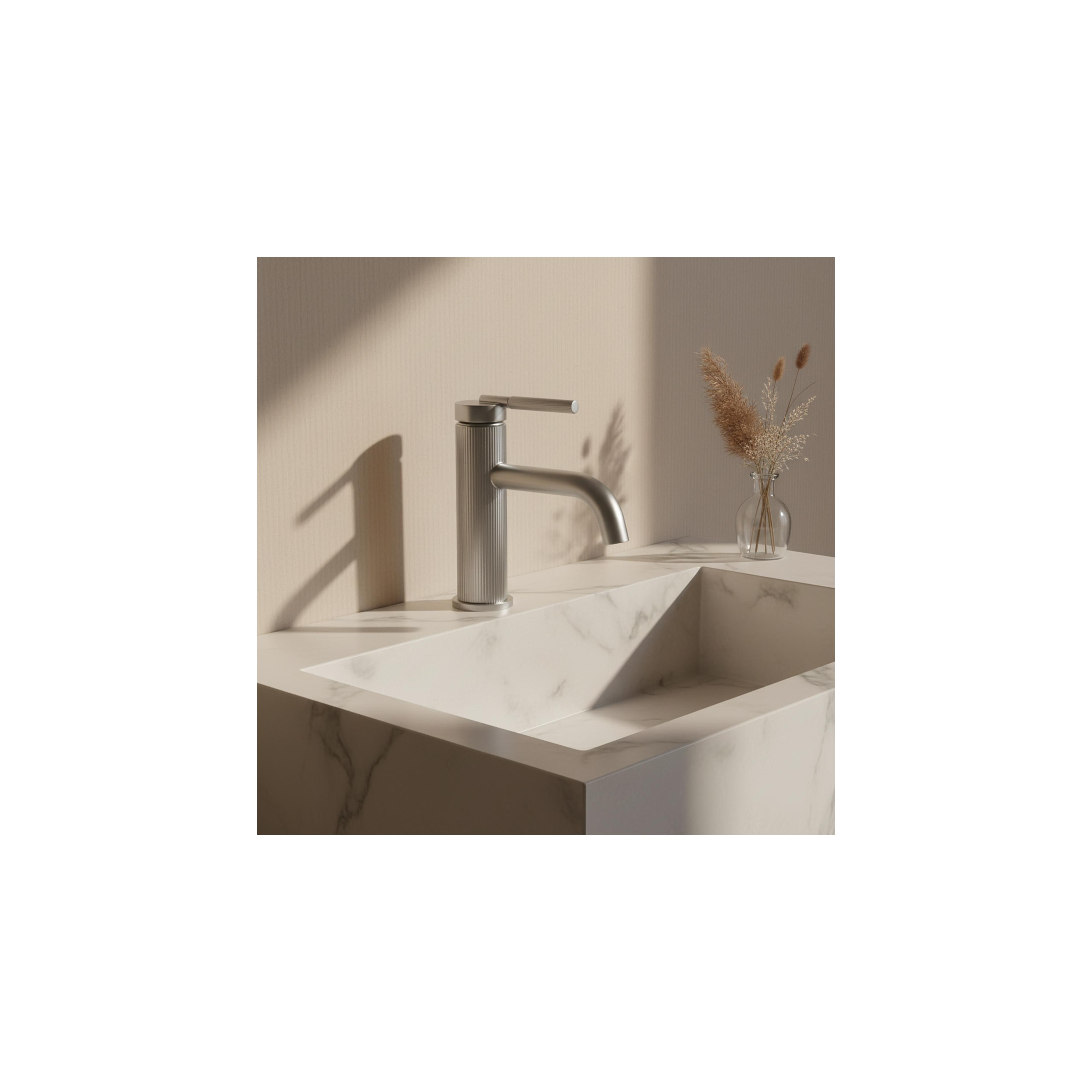 Waschbeckenarmatur Rea Argon Brush Nickel Low