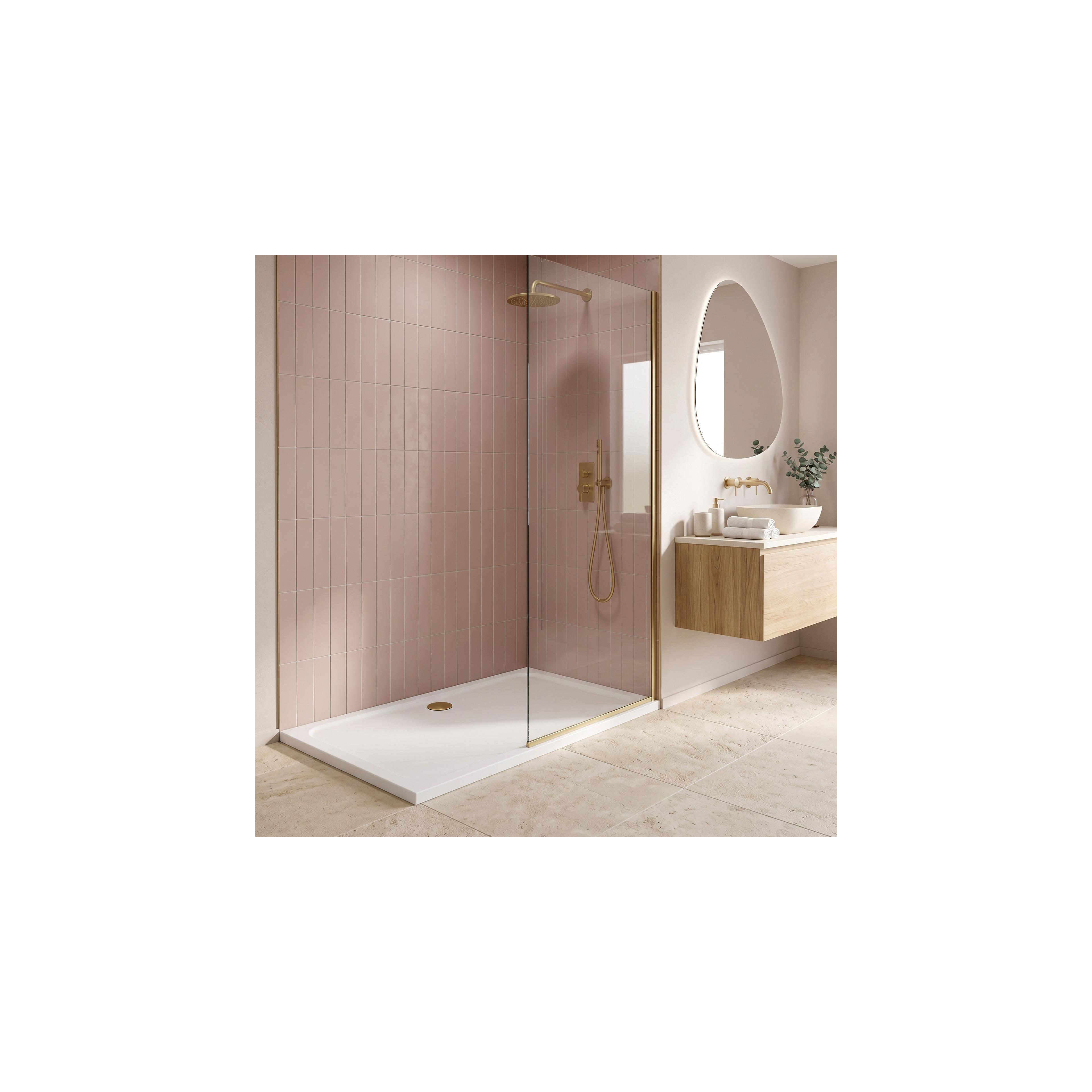 Akrylbrost dusch Rea Belmond vit 90x120 Brush Gold