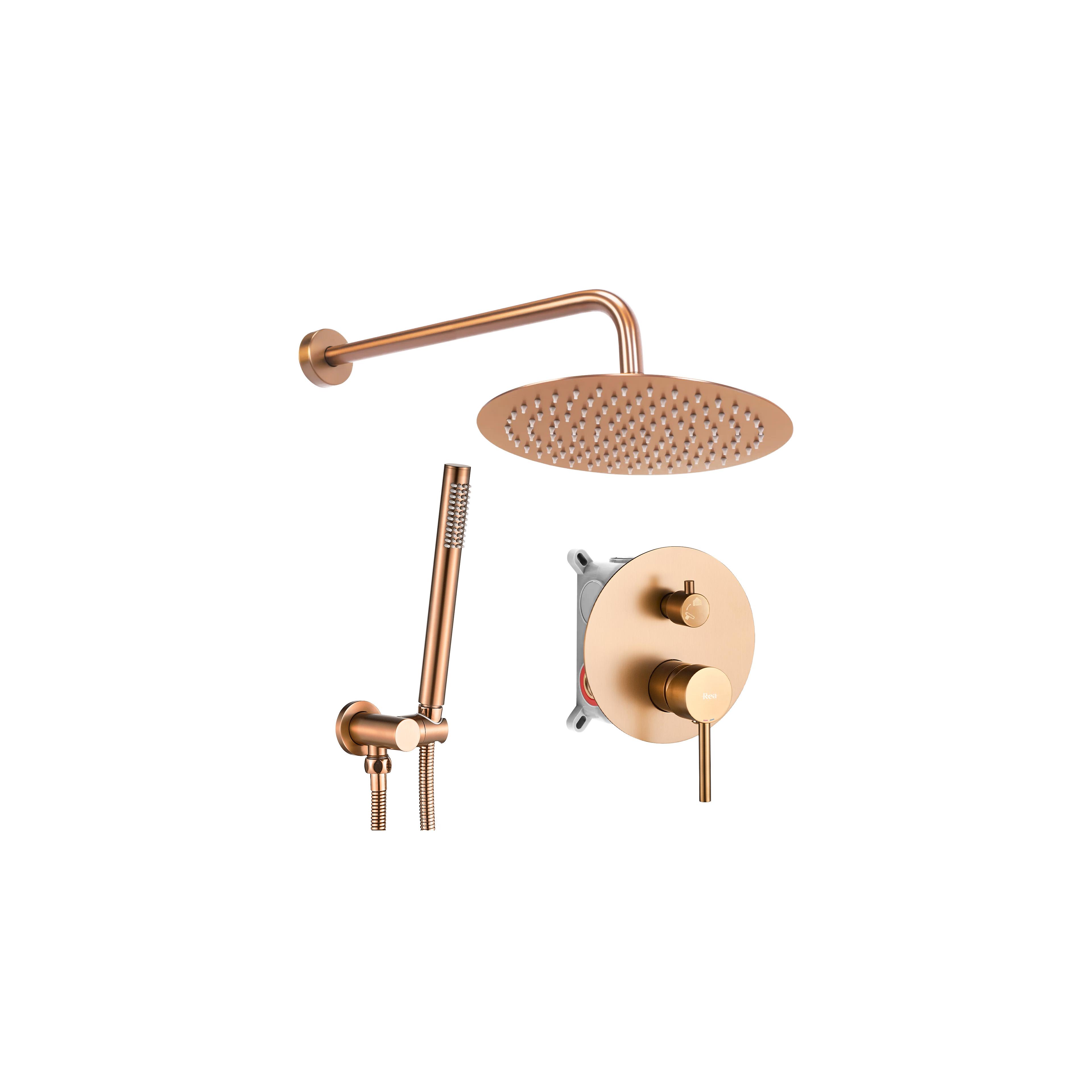 Shower system  Rea Lungo Copper Brush  + BOX