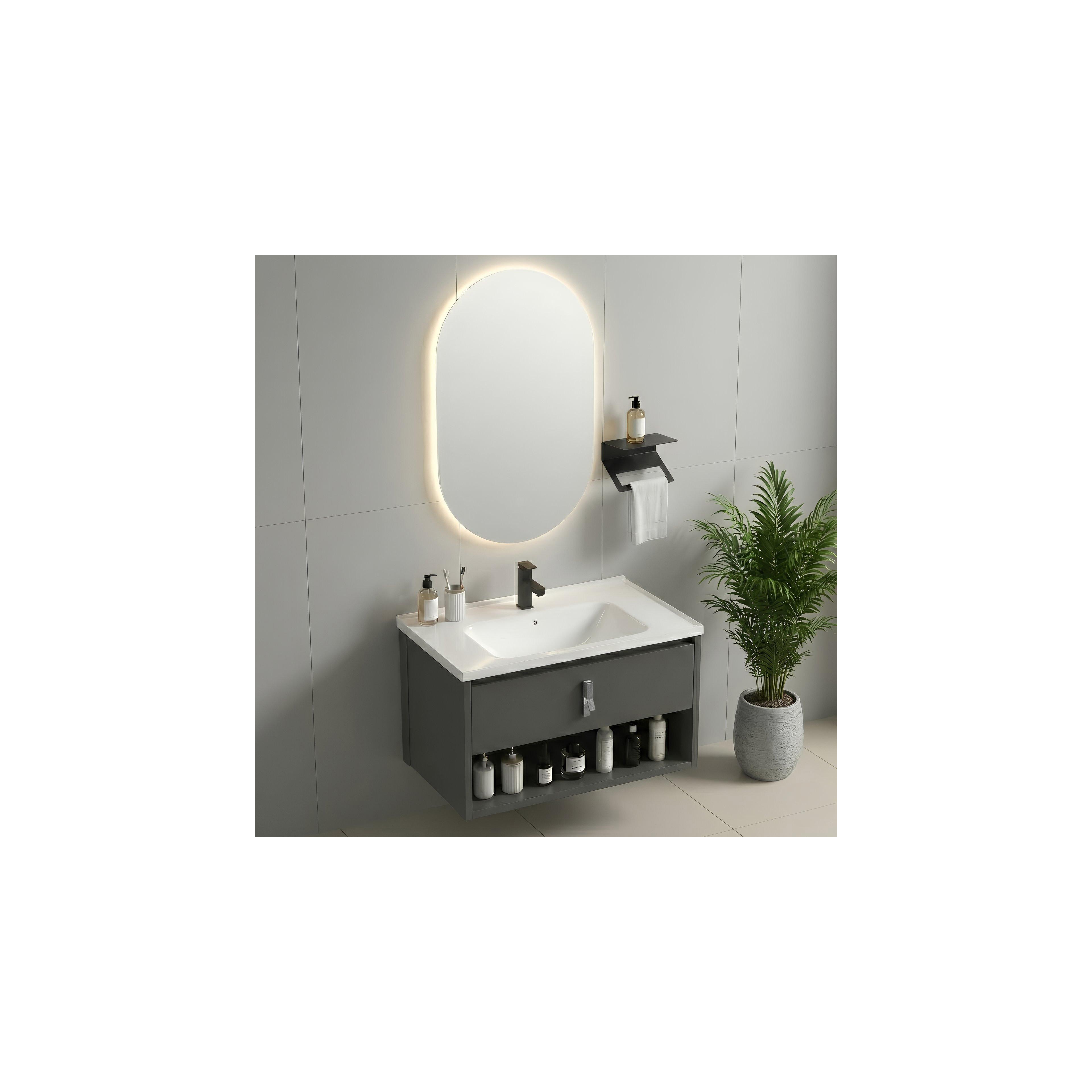 Badezimmermöbel-Set mit Waschbecken Toledo 60cm Grey