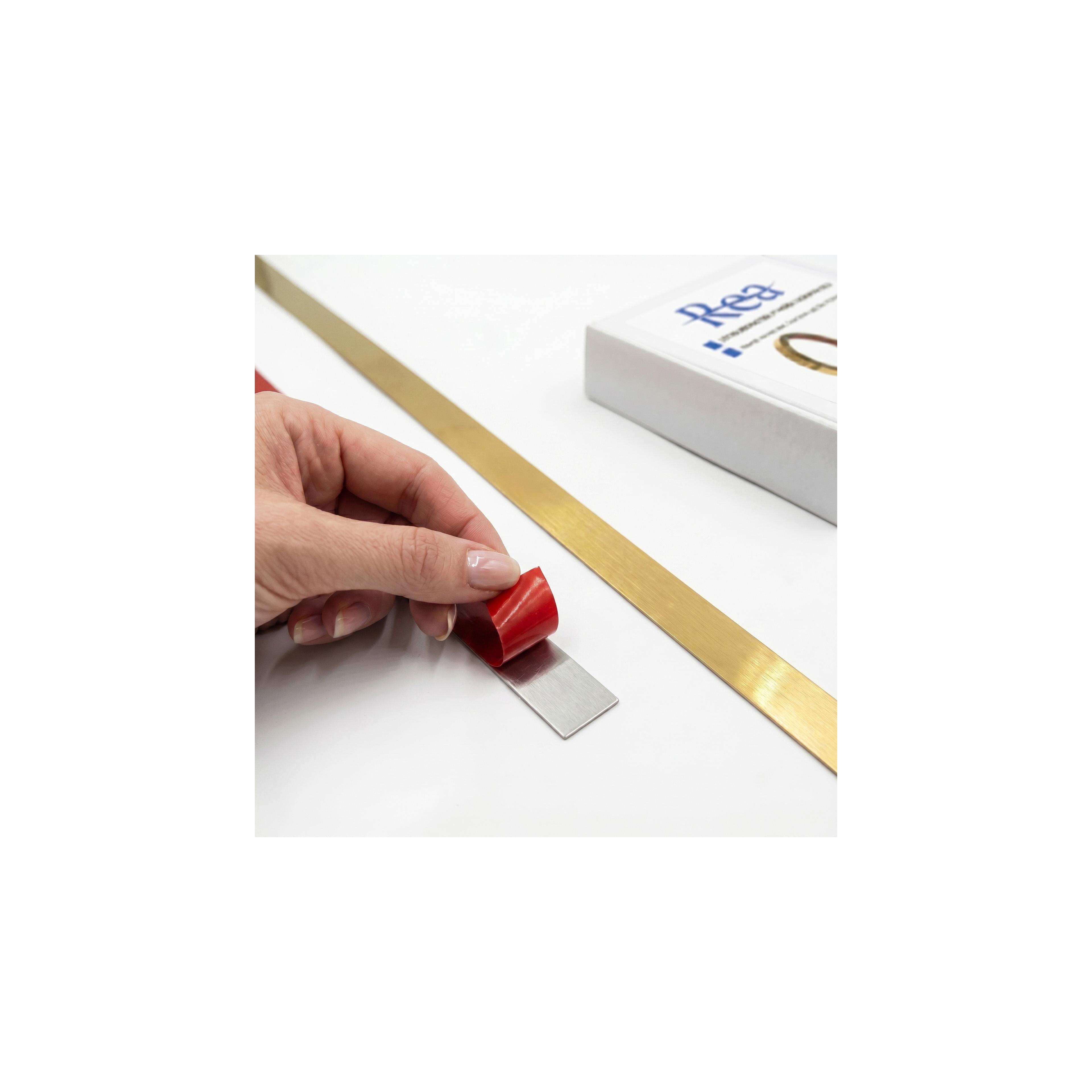 Selbstklebende Zierleiste Rea P14454 2cm Brush Gold