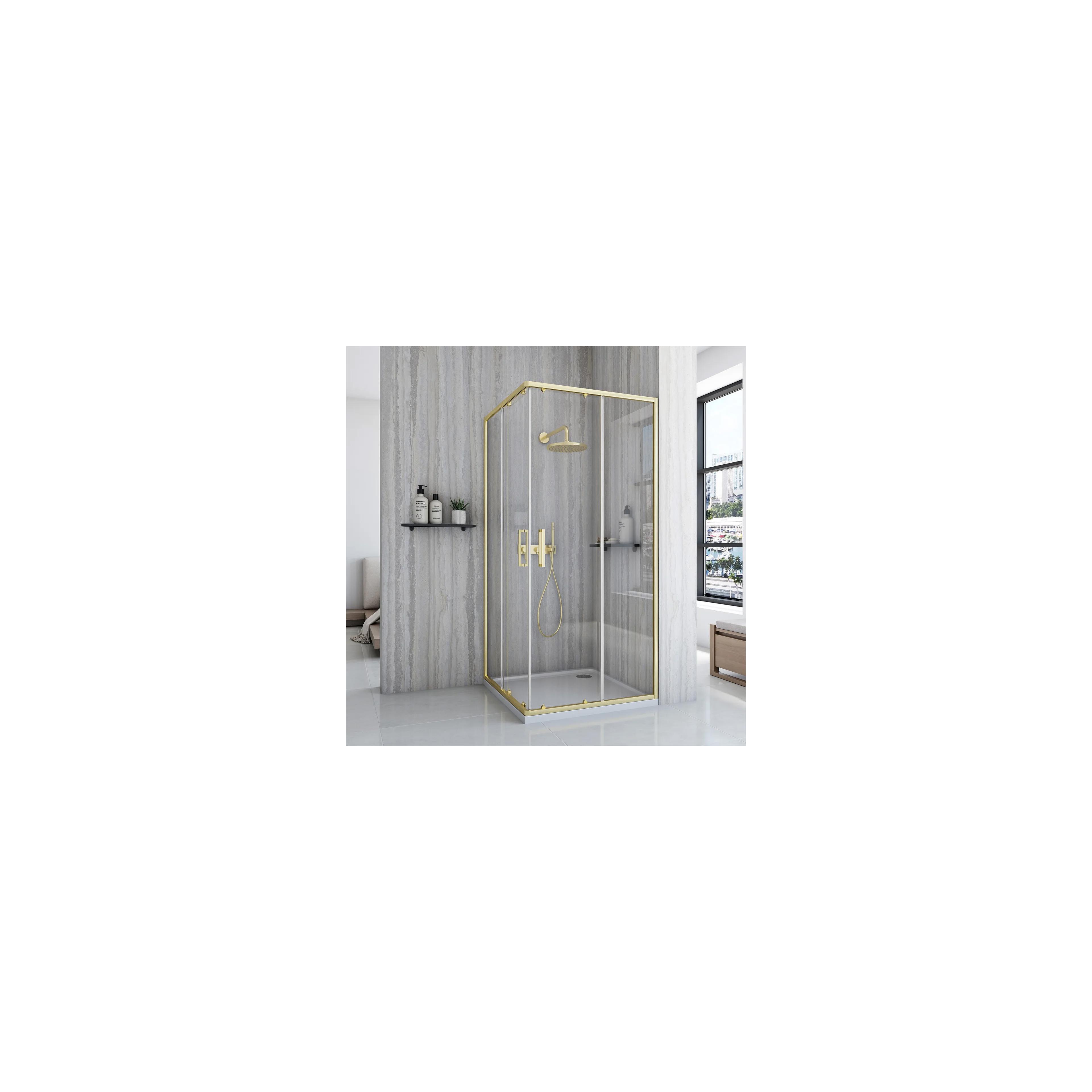 Sprchovací kút REA City 90x90 Brush Gold