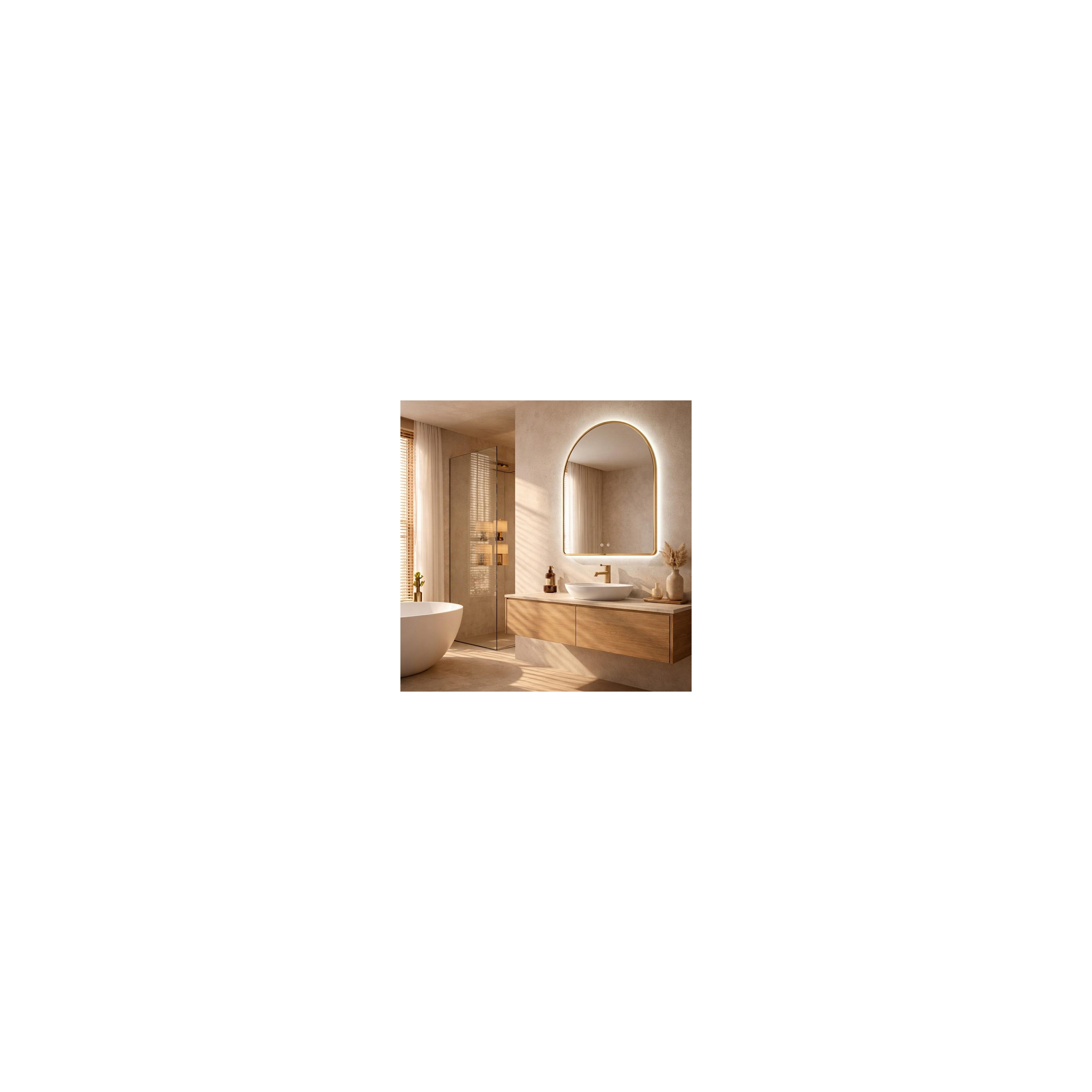 Stensko ogledalo LED 80x60cm CAMLOT Brush Gold