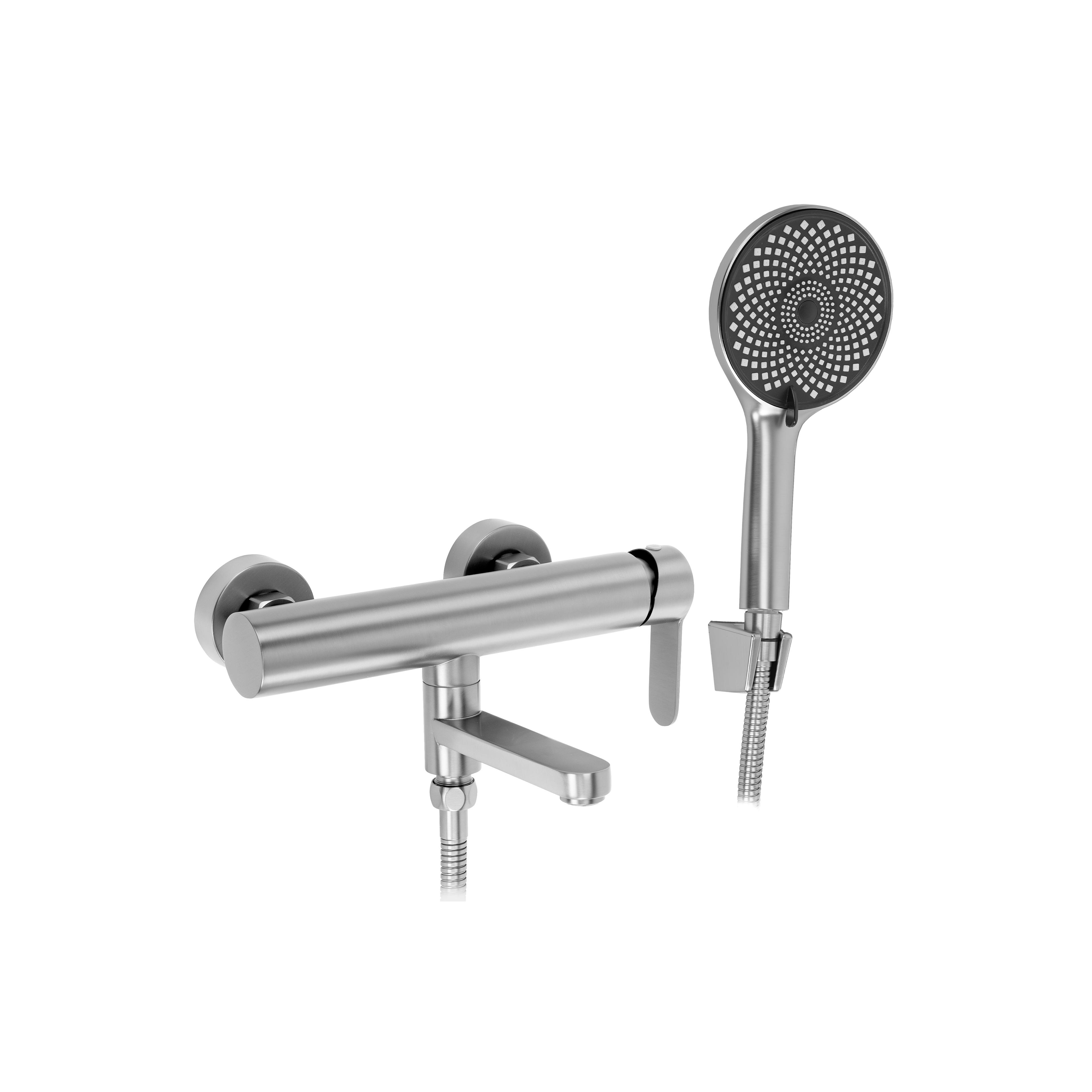 Wannenarmatur Rea Arcos Brushed Nickel