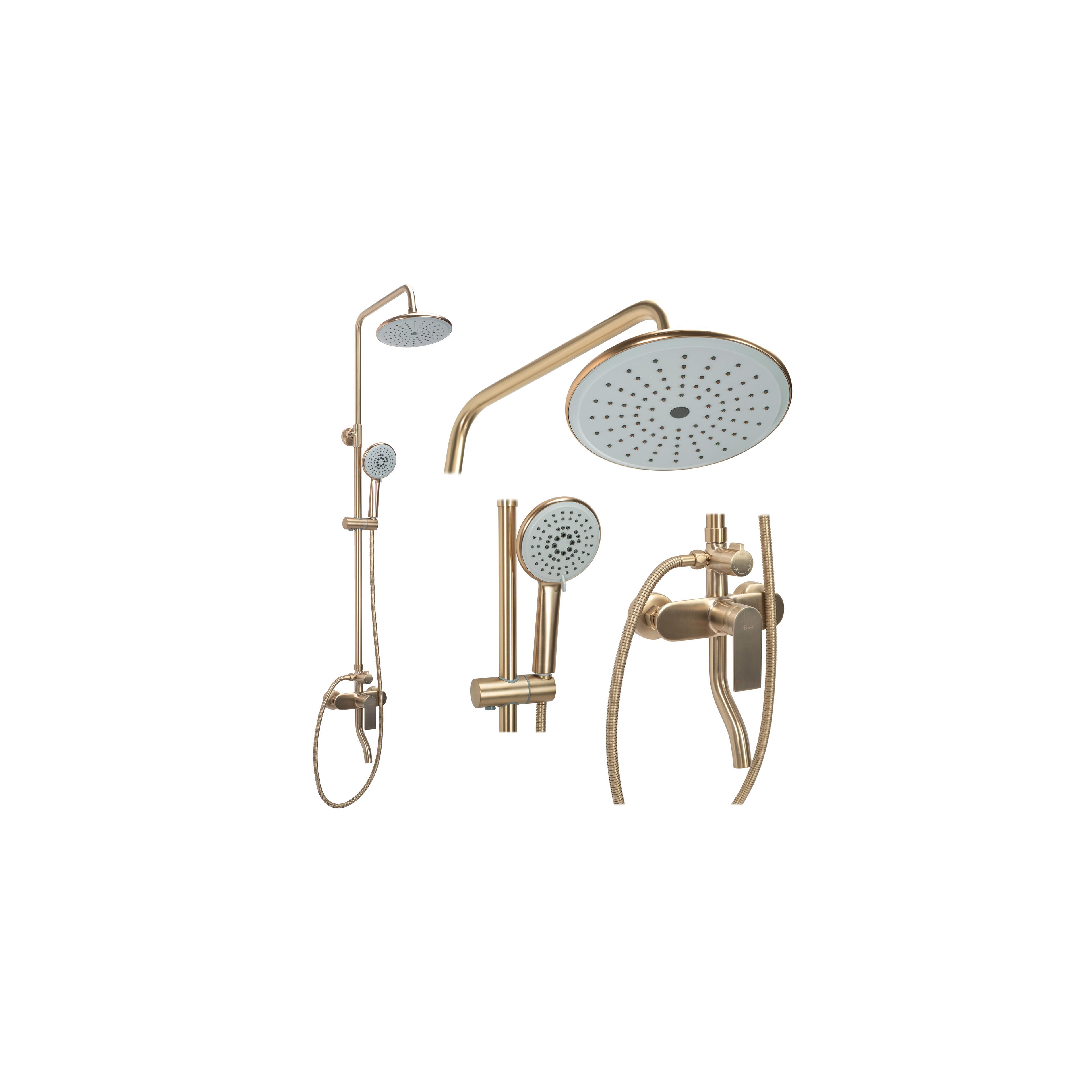Kit de douche Rea VERSO BRUSHED GOLD