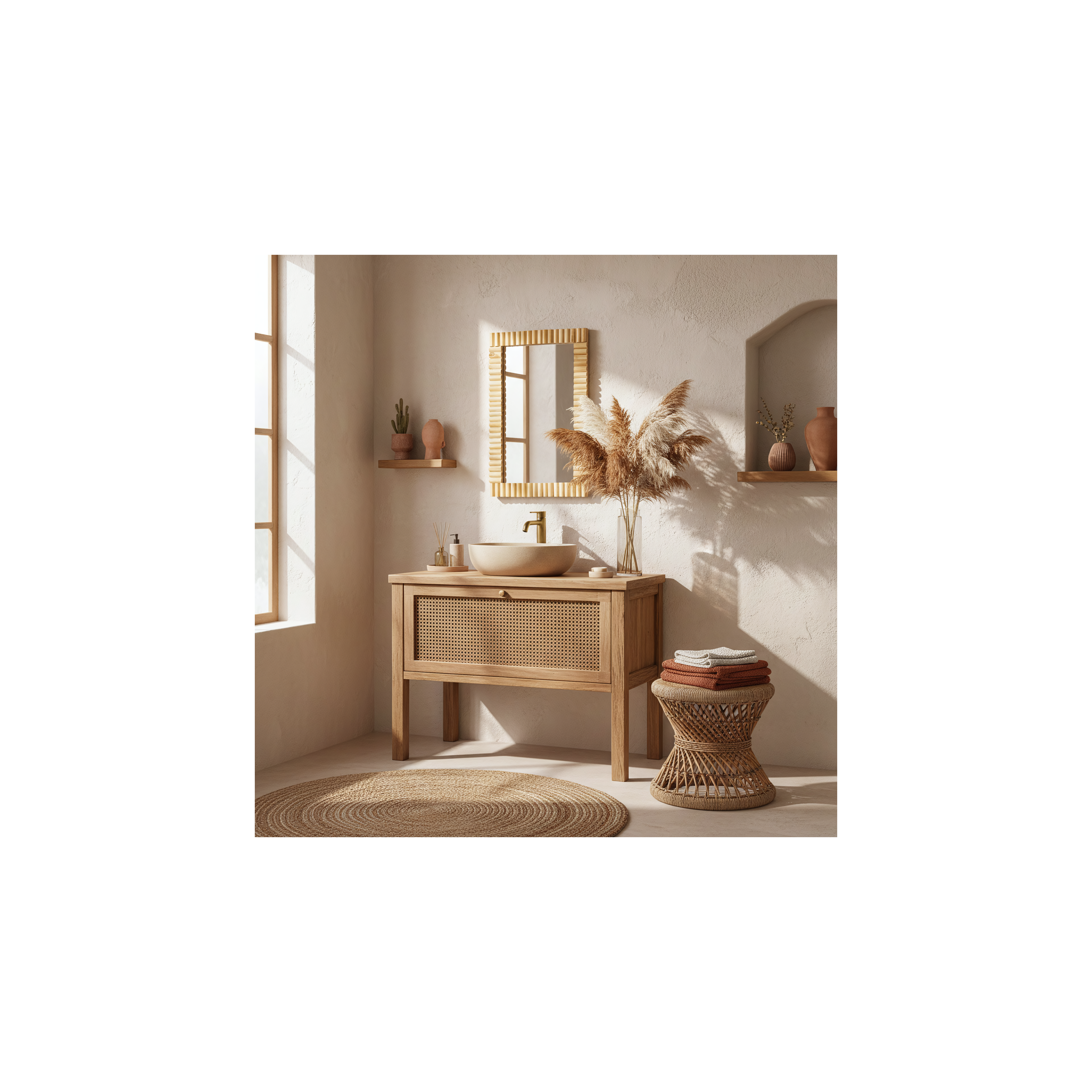 Boho-Wandspiegel 55CM KLNA-MR01